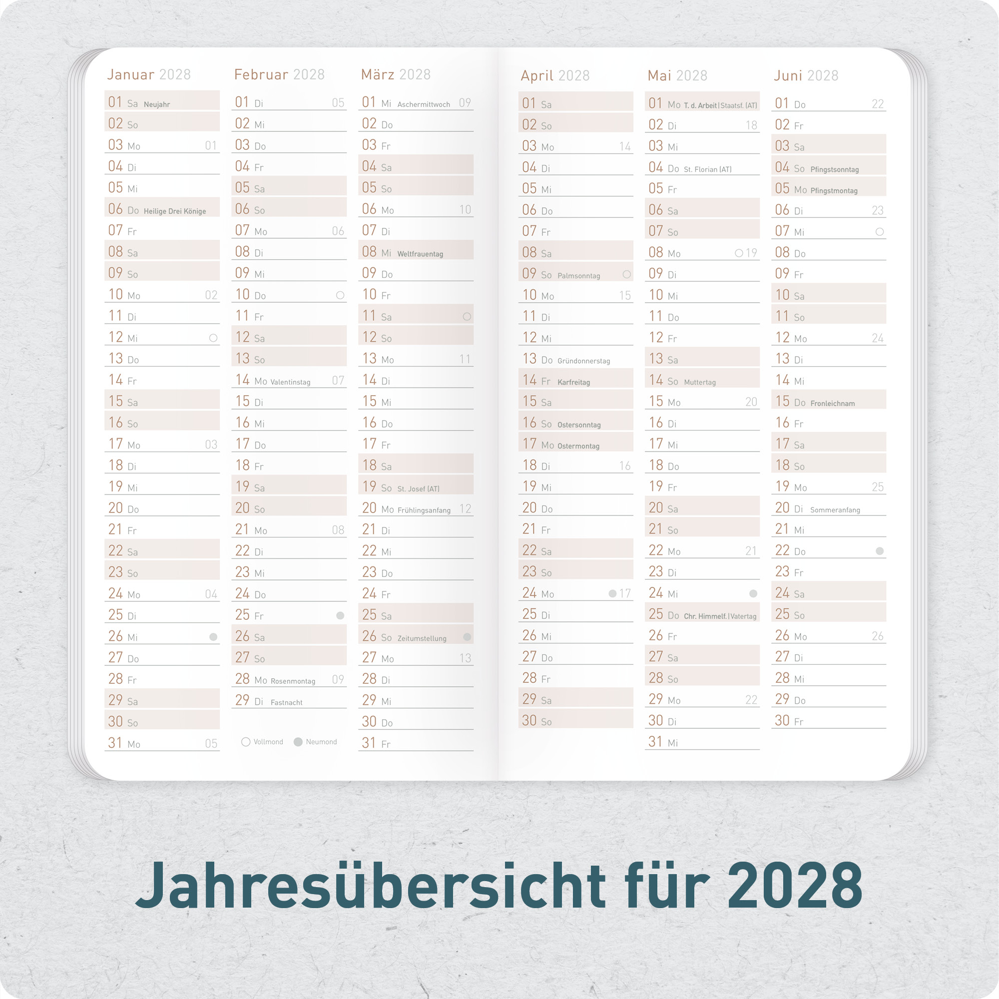 Artikelbild 5 des Artikels “Monatskalender Square A6+ 2027 [Black Edition] “