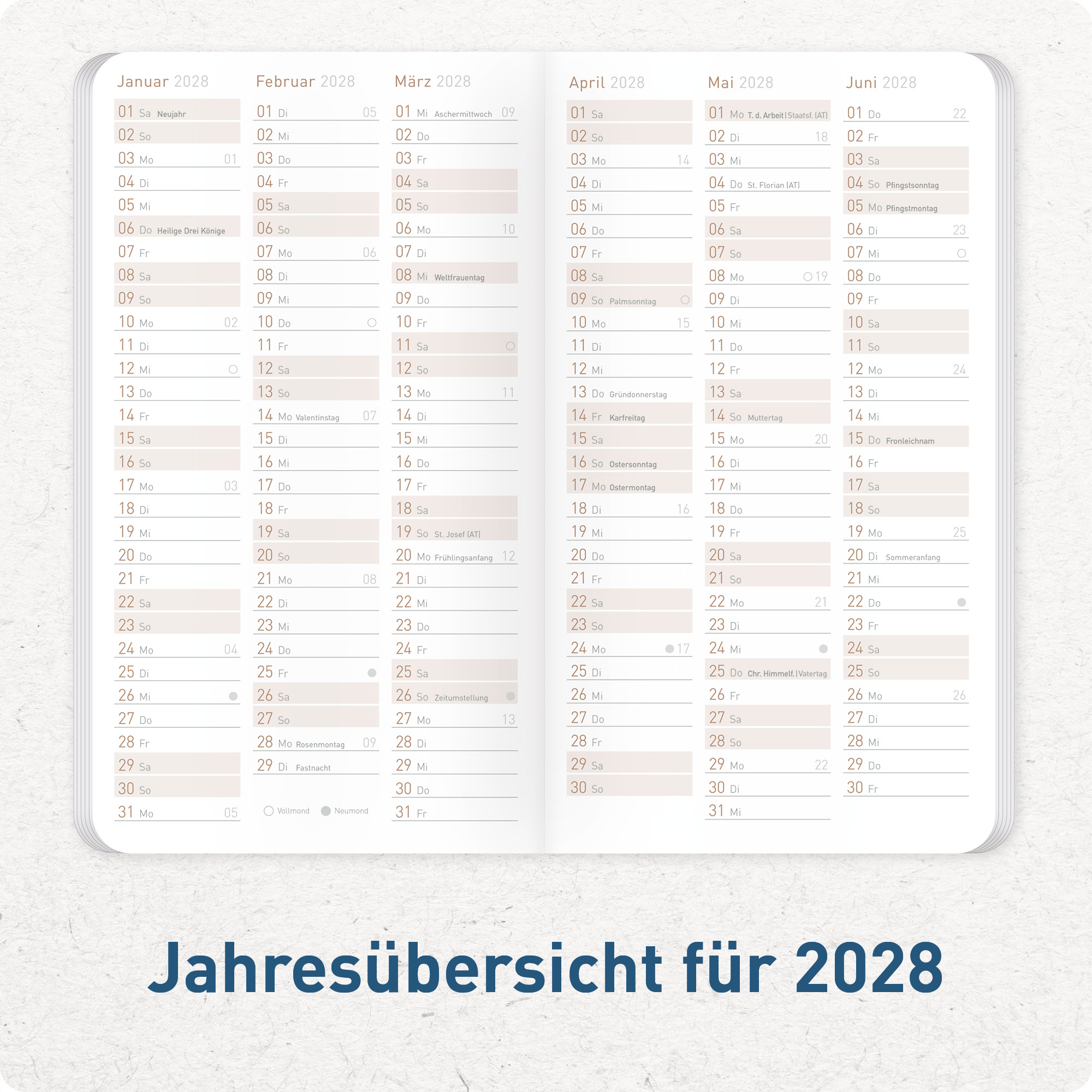 Artikelbild 5 des Artikels “Monatskalender Square A6+ 2027 [Fine Style] “