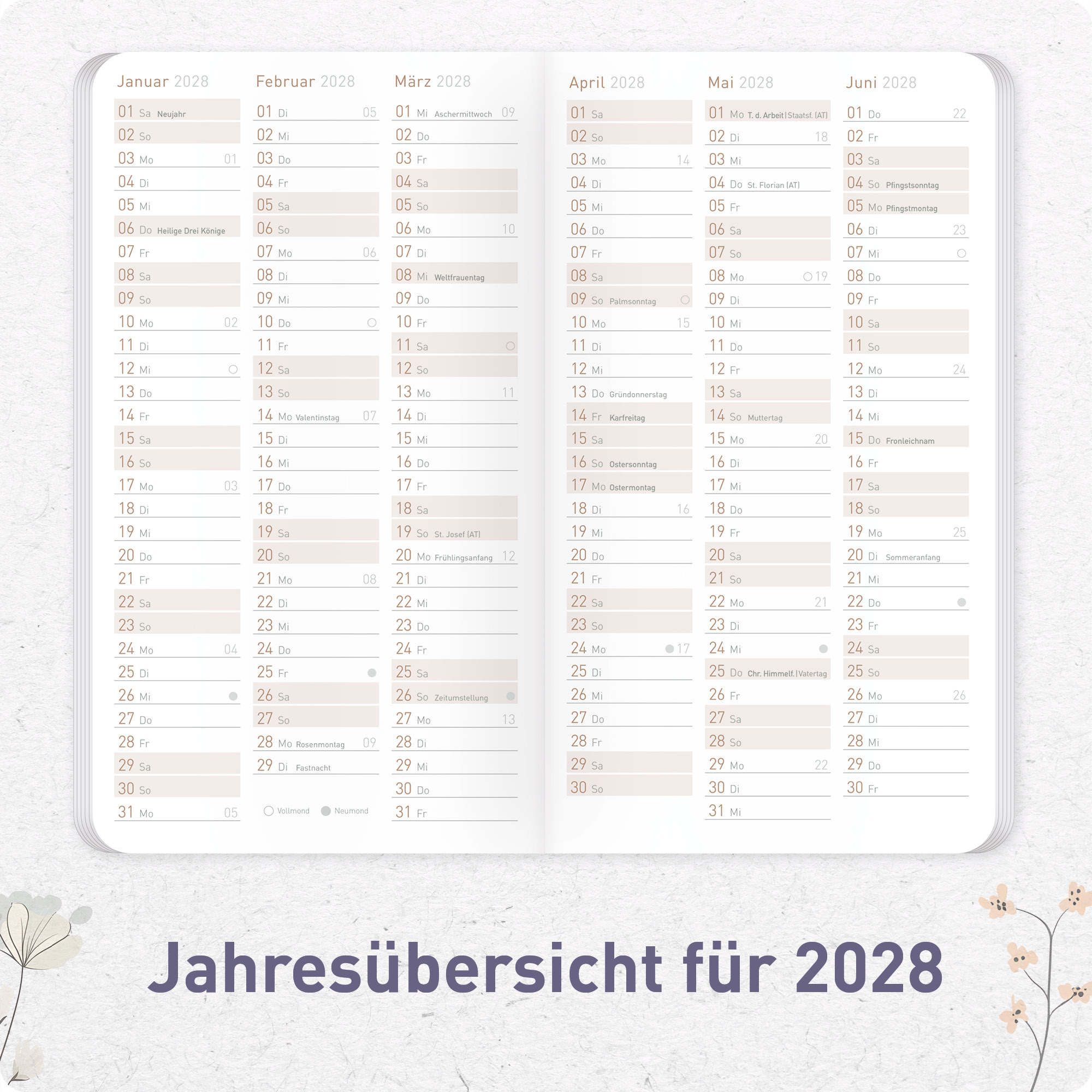 Artikelbild 5 des Artikels “Monatskalender Square A6+ 2027 [Flower Joy] “