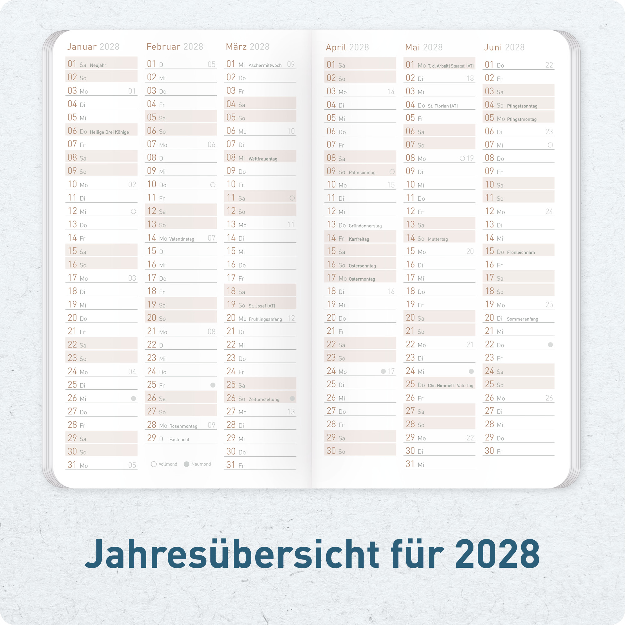 Artikelbild 5 des Artikels “Monatskalender Square A6+ 2027 [Strandkorb] “