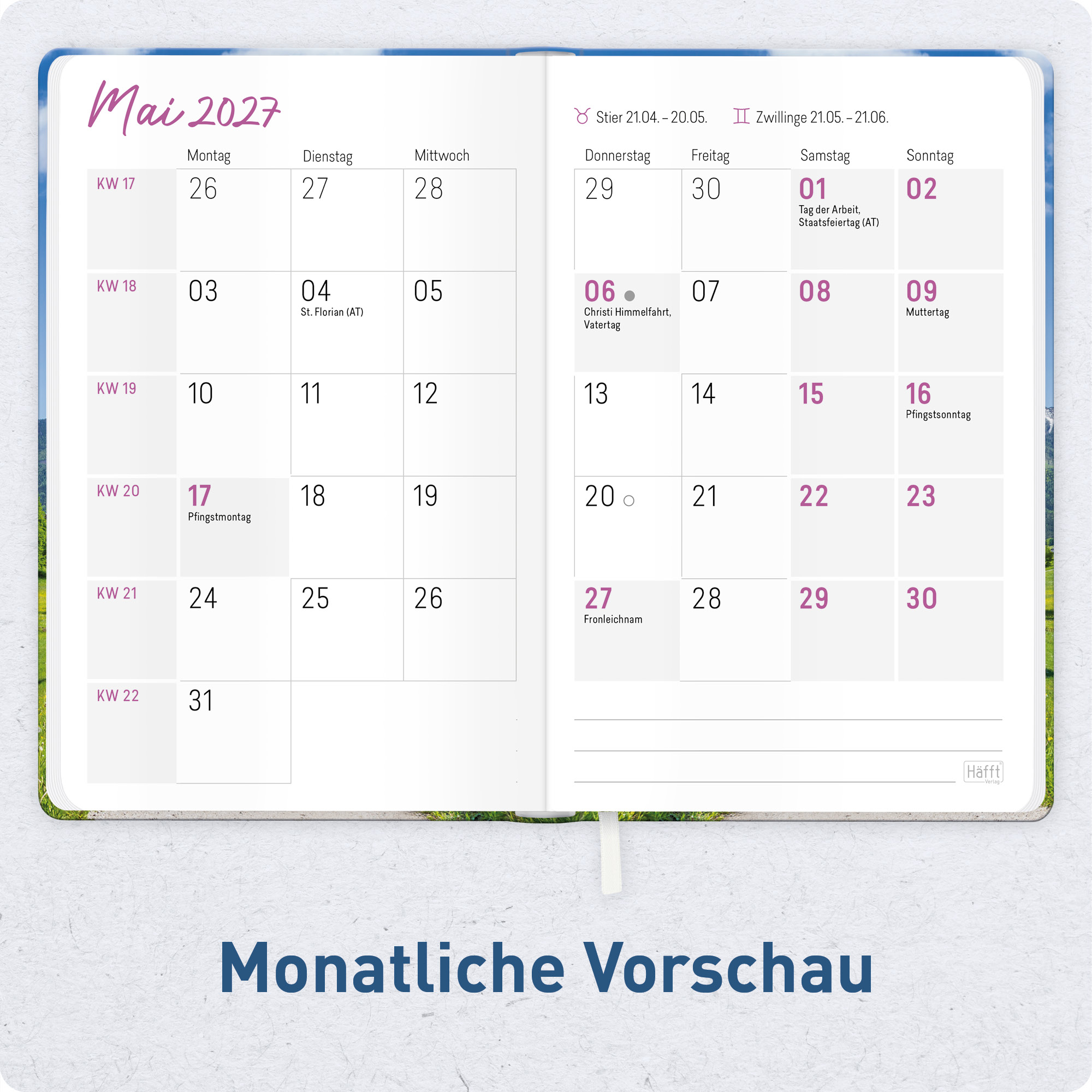 Artikelbild 5 des Artikels “Großdruck-Kalender A5 2027 [Bergluft] “