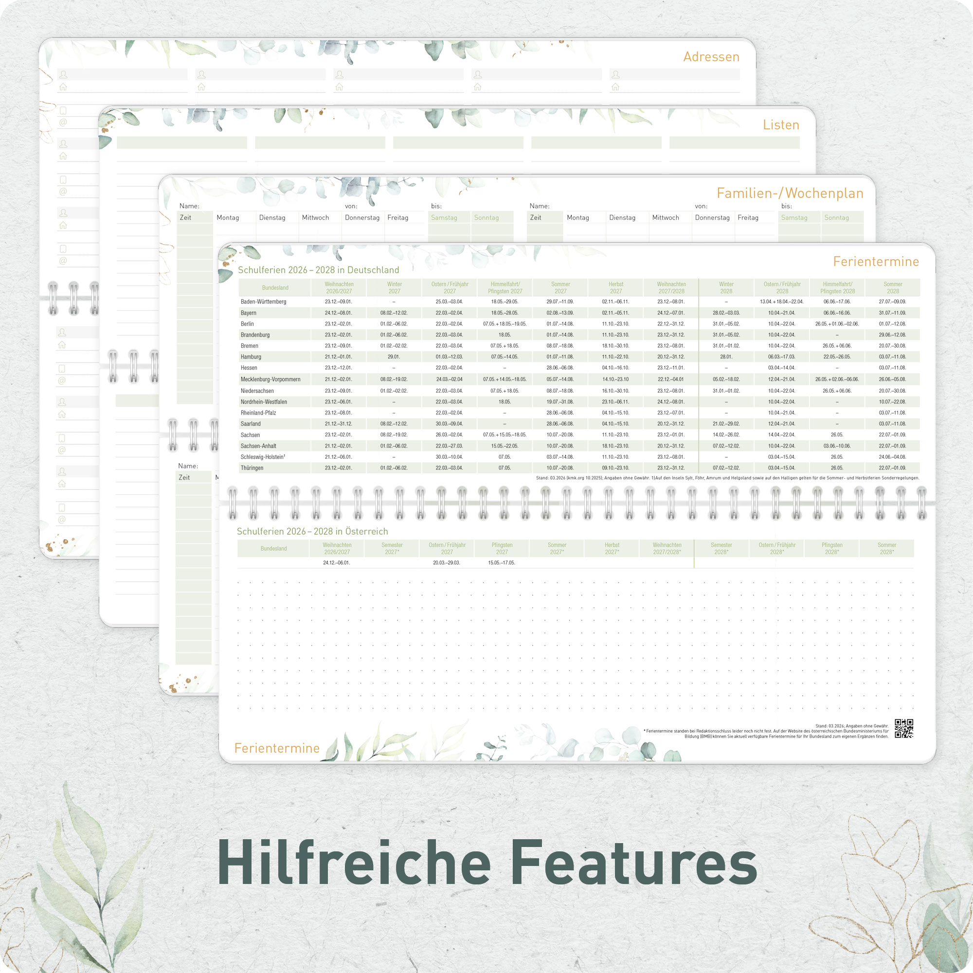 Artikelbild 5 des Artikels “Wochen-Tischkalender 2027 quer [Blattgold] “