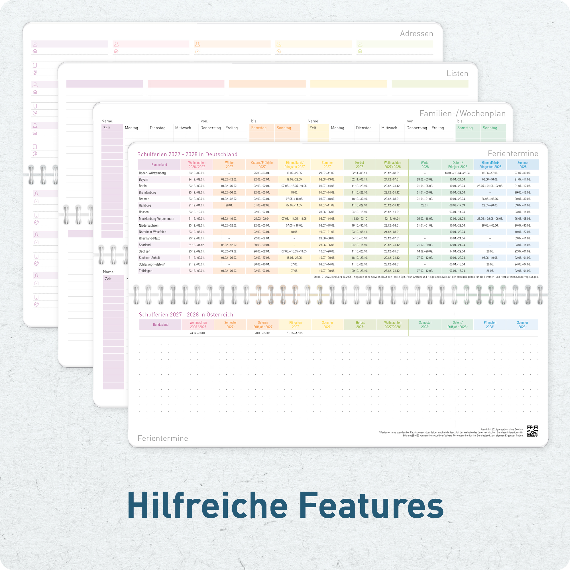 Artikelbild 5 des Artikels “Wochen-Tischkalender 2027 quer zum Aufstellen [Rainbow] “