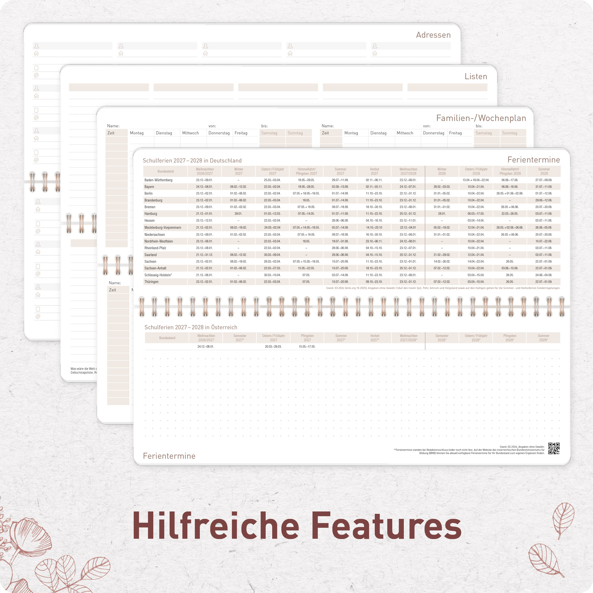 Artikelbild 5 des Artikels “Wochen-Tischkalender quer 2027 [Poppy] “