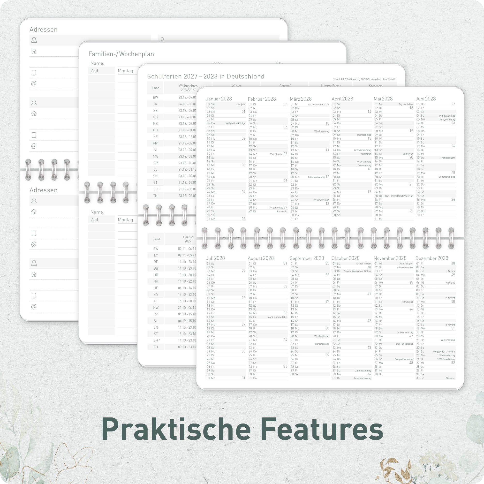 Artikelbild 5 des Artikels “Wochen-Tischkalender Pocket 2027 [Blattgold] “
