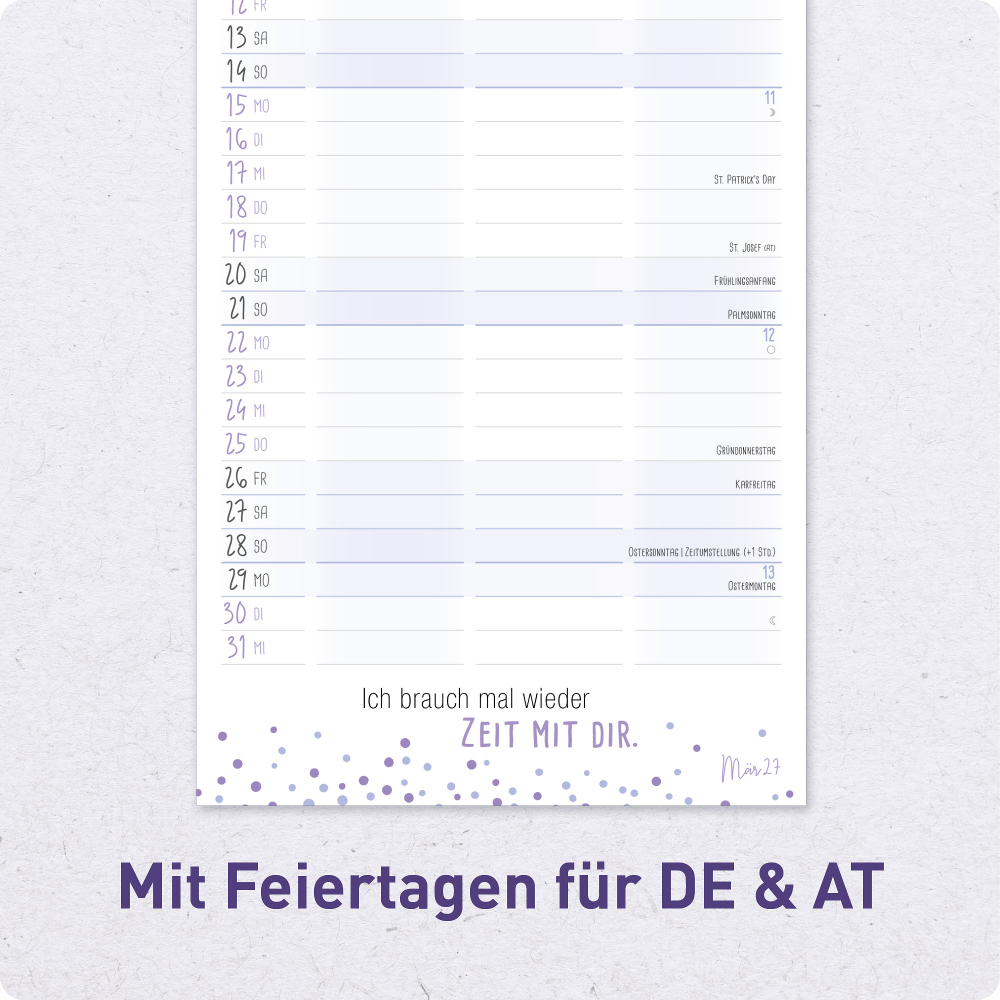 Artikelbild 5 des Artikels “Du + Ich Paarkalender 2027 Wandkalender mit 3 Spalten “