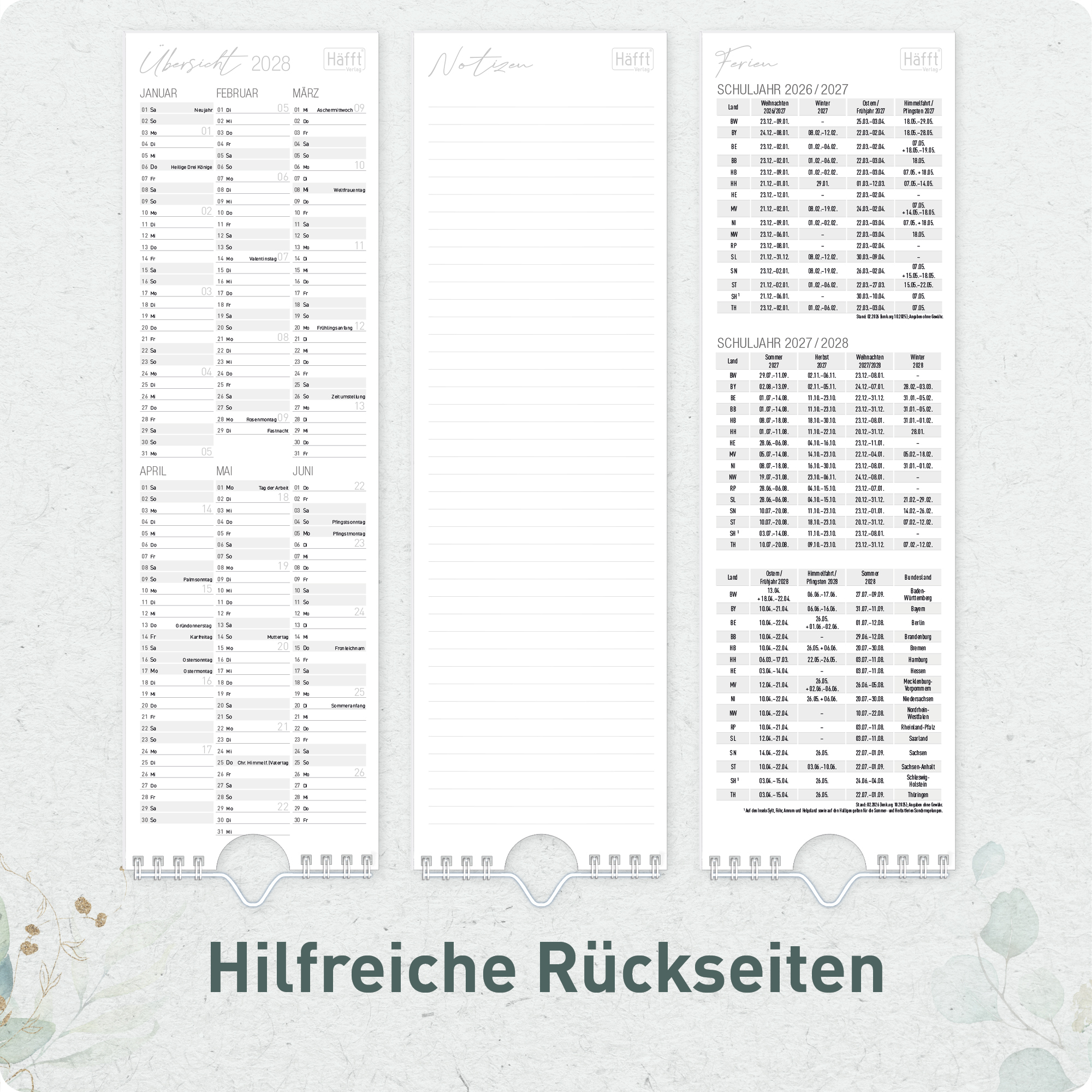 Artikelbild 5 des Artikels “Streifenkalender kompakt 2027 [Blattgold] “