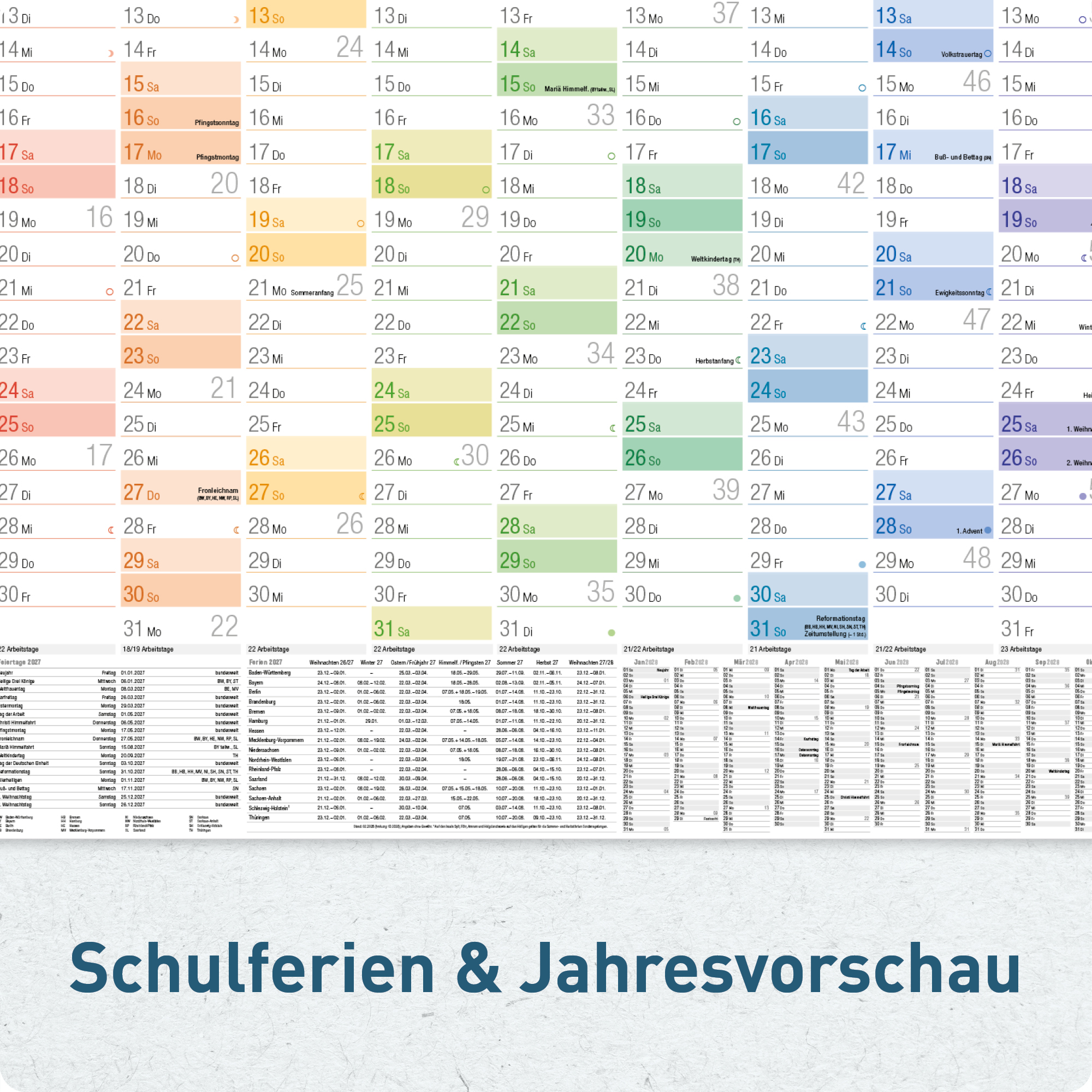 Artikelbild 5 des Artikels “Wandkalender 2027 A1 + quer [Rainbow] “