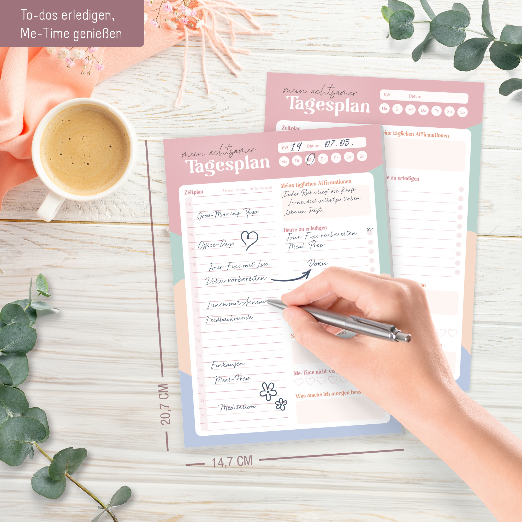 Artikelbild 5 des Artikels “Tagesplaner Achtsamkeit Block A5 [Color Waves] “