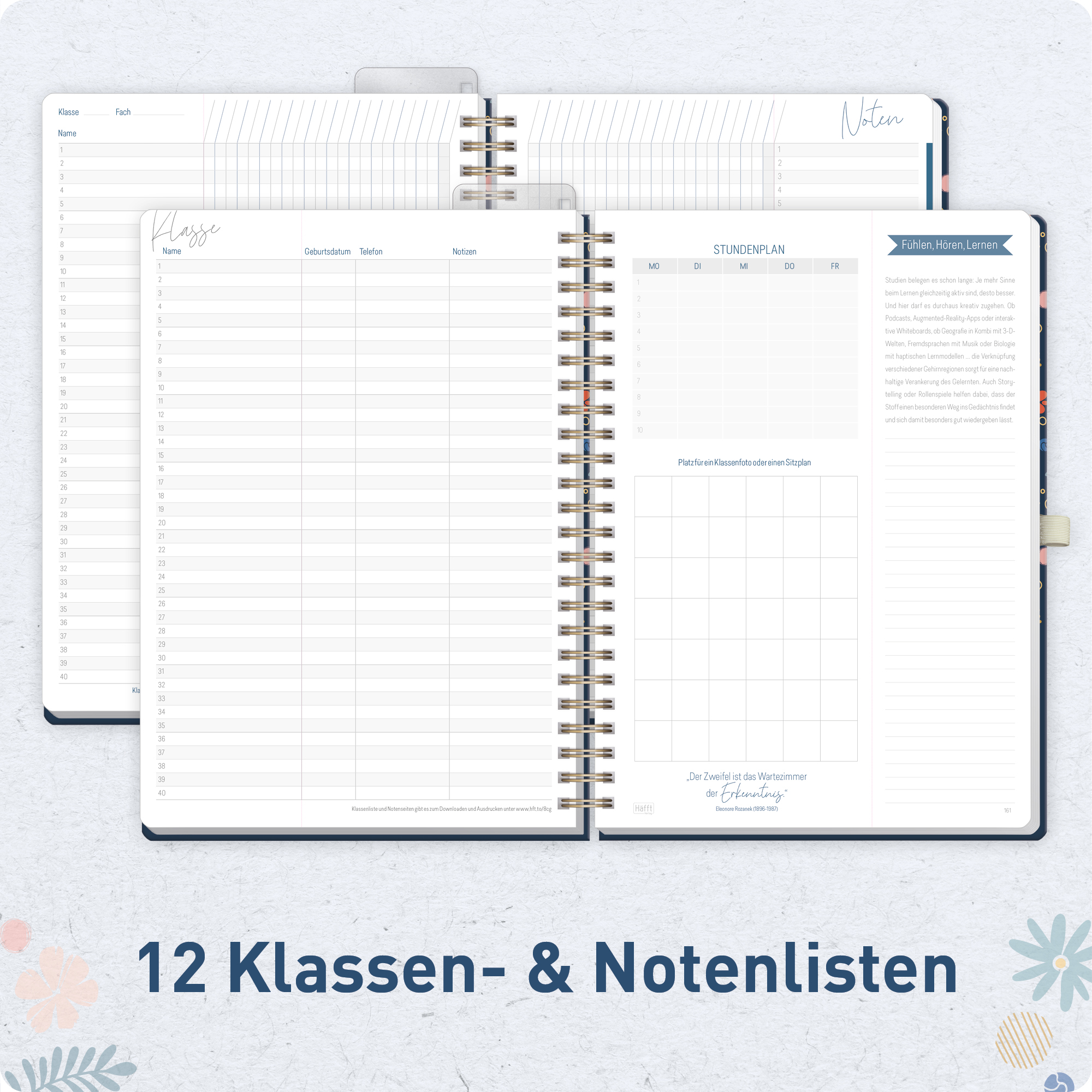 Artikelbild 5 des Artikels “Lehrer-Planer Maxi Deluxe A4+ 26/27 [Flowers & Leaves] “