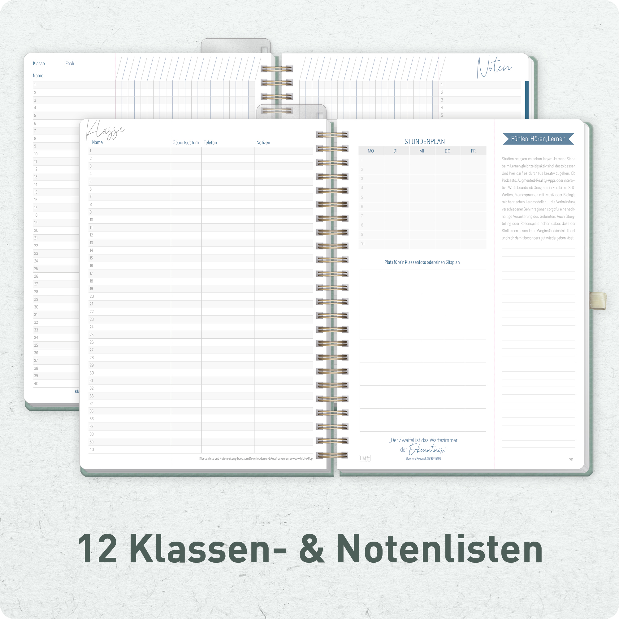 Artikelbild 5 des Artikels “Lehrer-Planer Maxi Deluxe A4+ 26/27 [Green Canvas] “