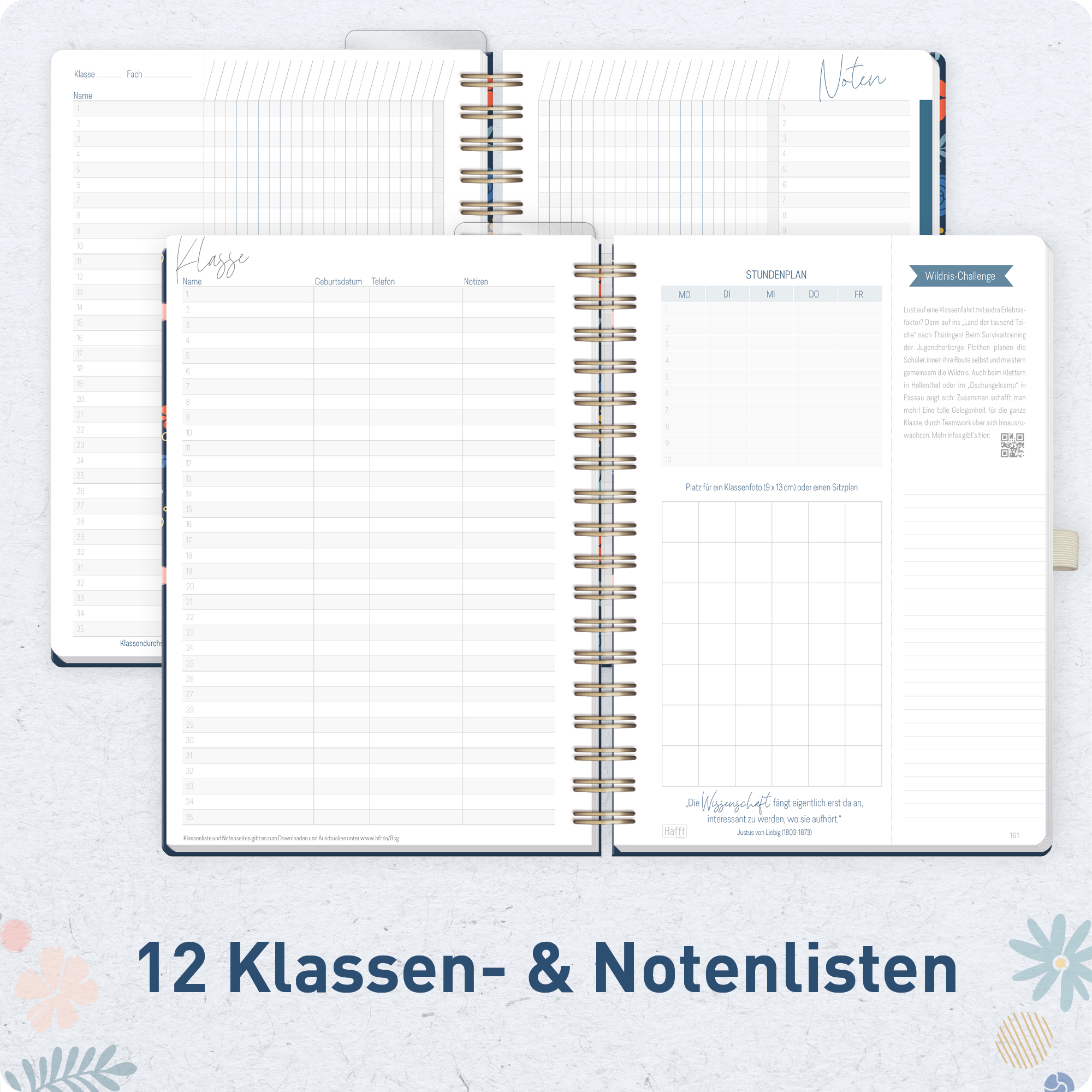 Artikelbild 5 des Artikels “Lehrer-Planer Deluxe A5+ 26/27 [Flowers & Leaves] “