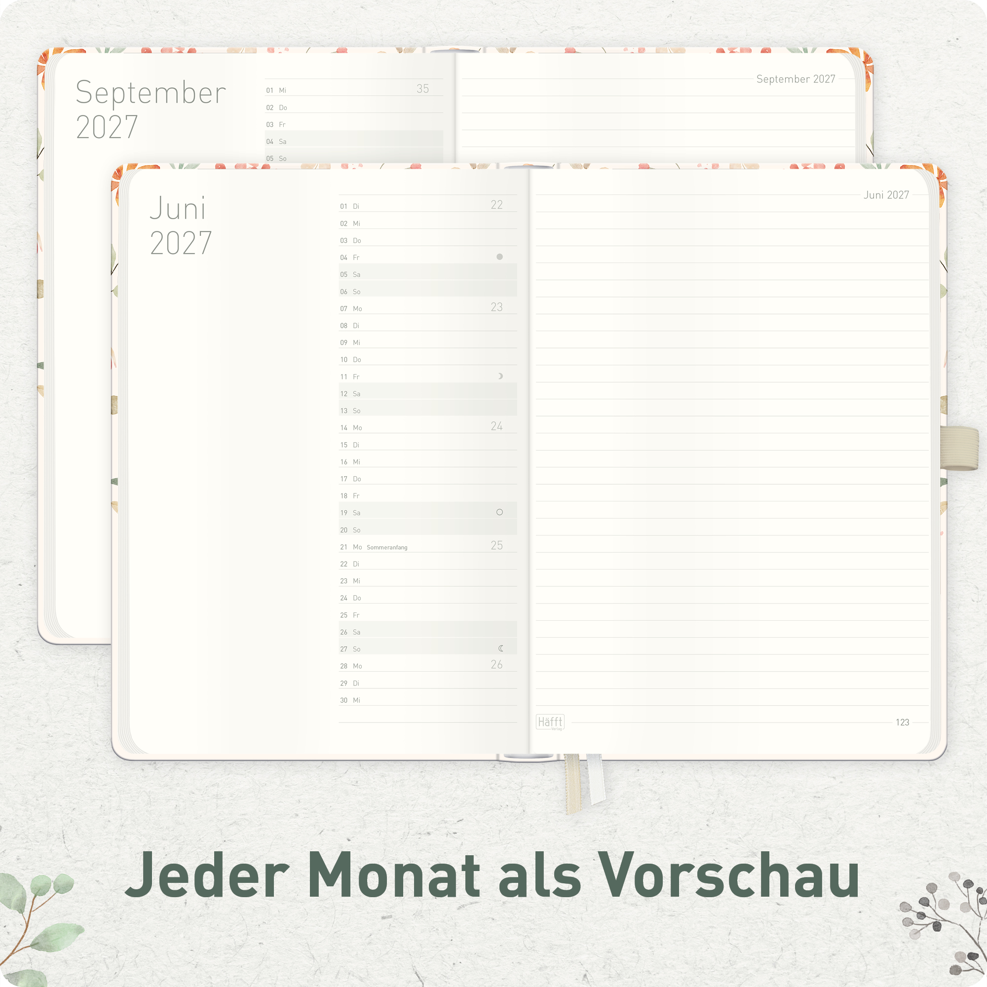 Artikelbild 5 des Artikels “Wochen-Notiz-Kalender 2026/2027 A5 [Wild Blossoms] “