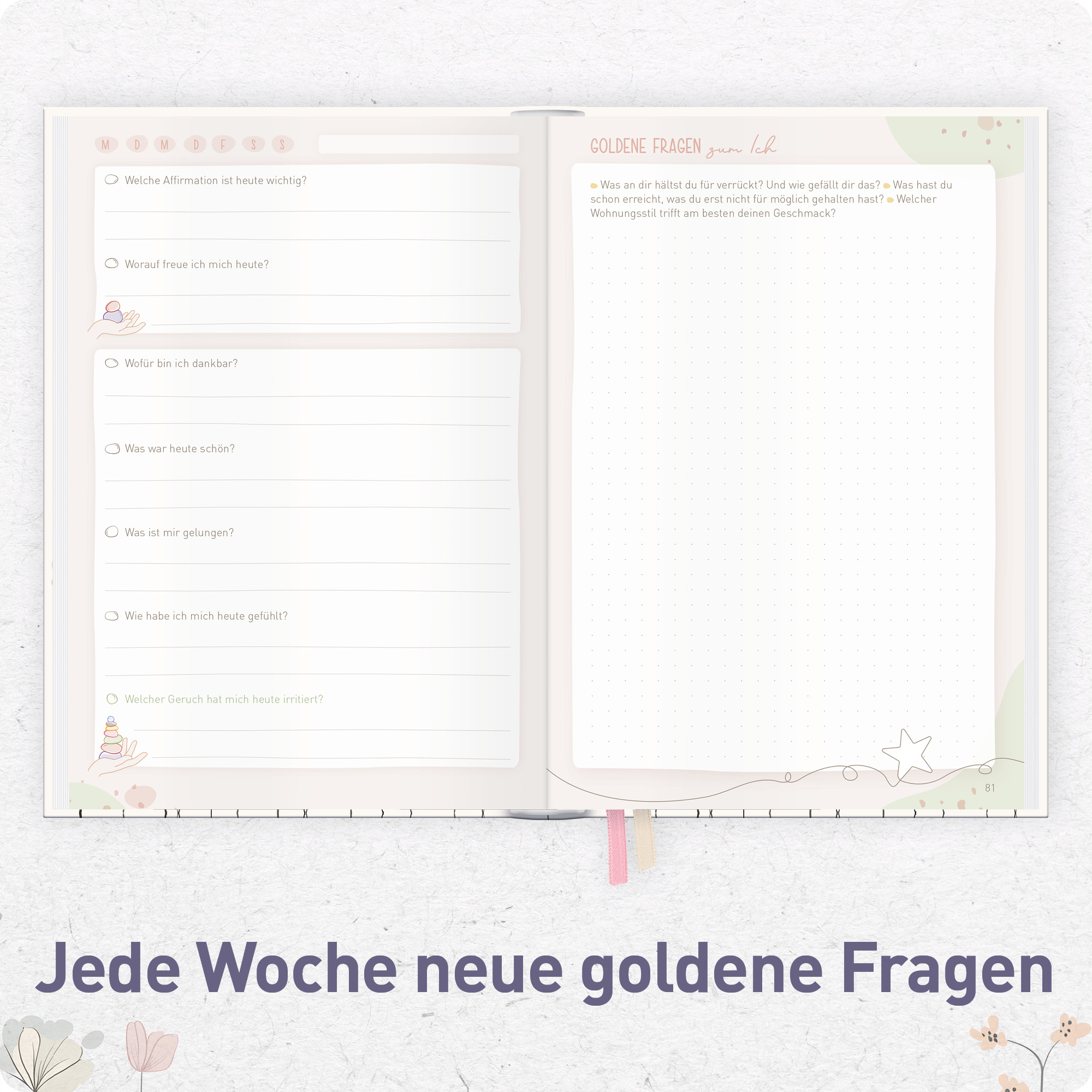 Artikelbild 5 des Artikels “paper&you Das 7-Fragen-Tagebuch A5 für 6 Monate [Flower Joy] “