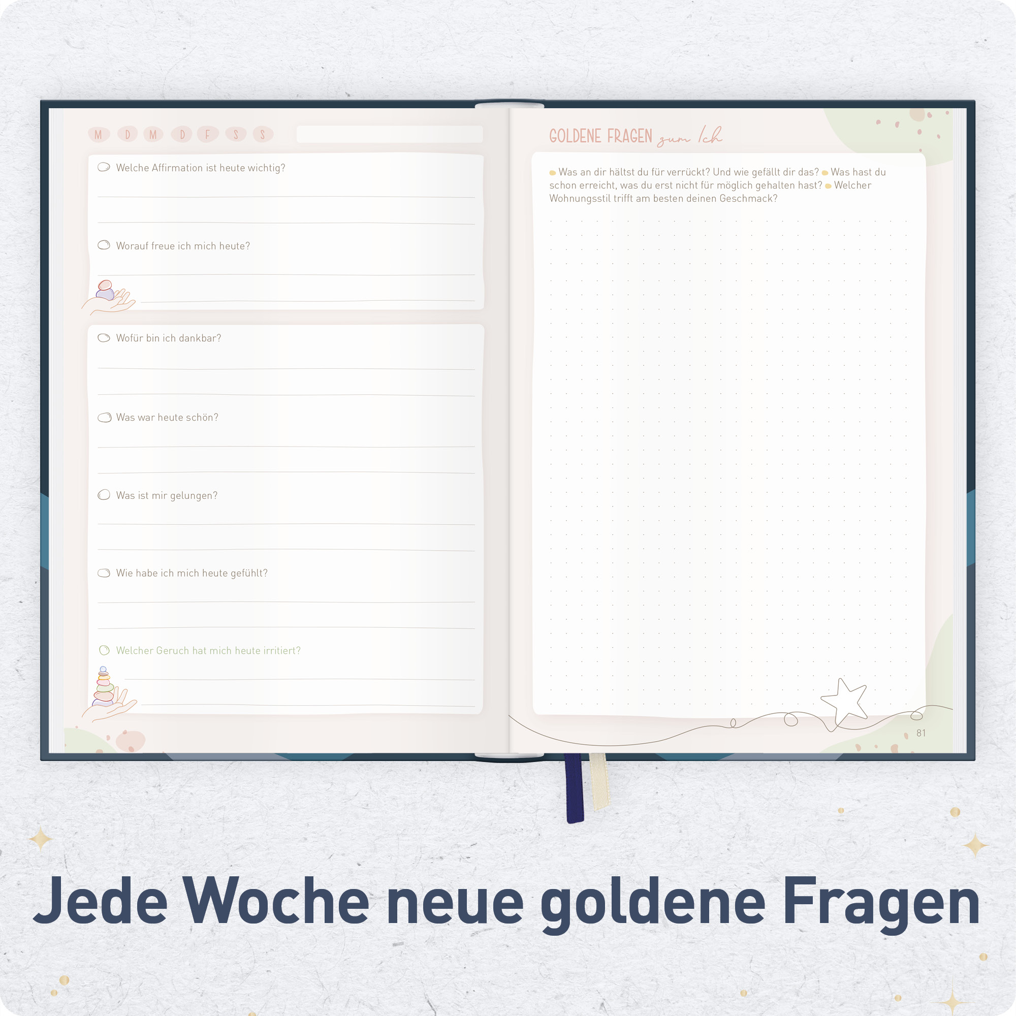 Artikelbild 5 des Artikels “paper&you Das 7-Fragen-Tagebuch A5 für 6 Monate [Moonrise] “