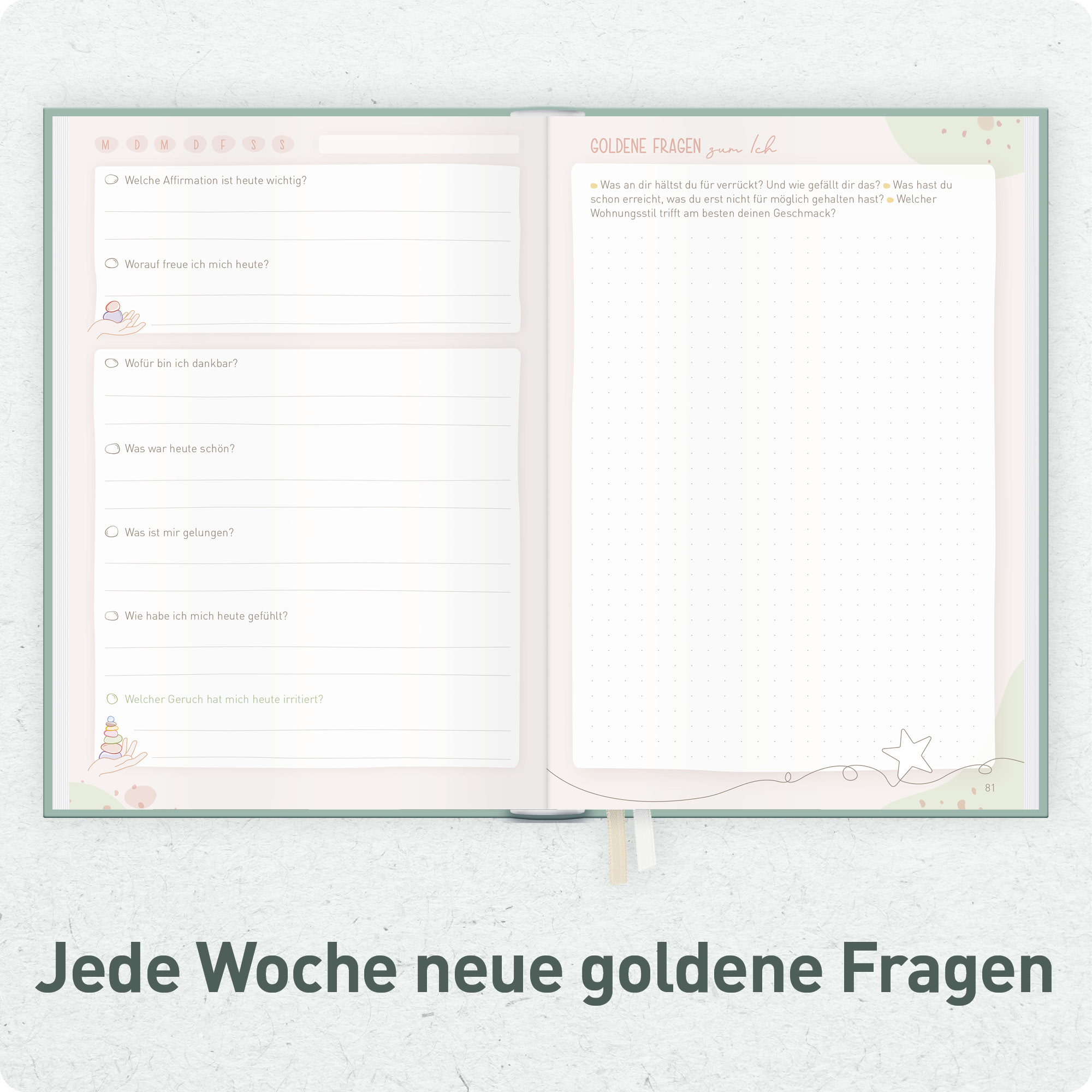 Artikelbild 5 des Artikels “paper&you Das 7-Fragen-Tagebuch A5 für 6 Monate [Pure Nature] “