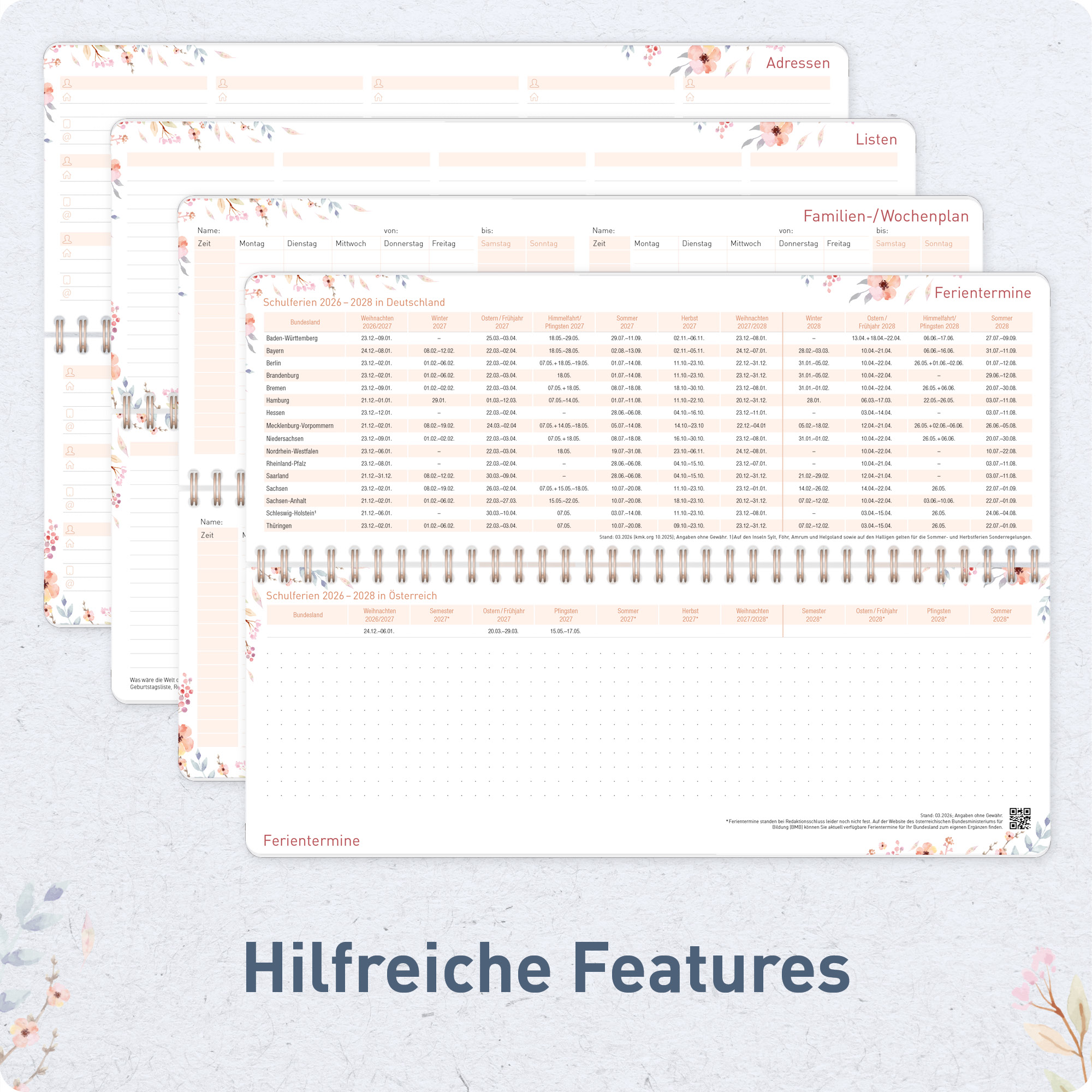 Artikelbild 5 des Artikels “Wochen-Tischkalender quer 2027 [Sweet Flowers] “