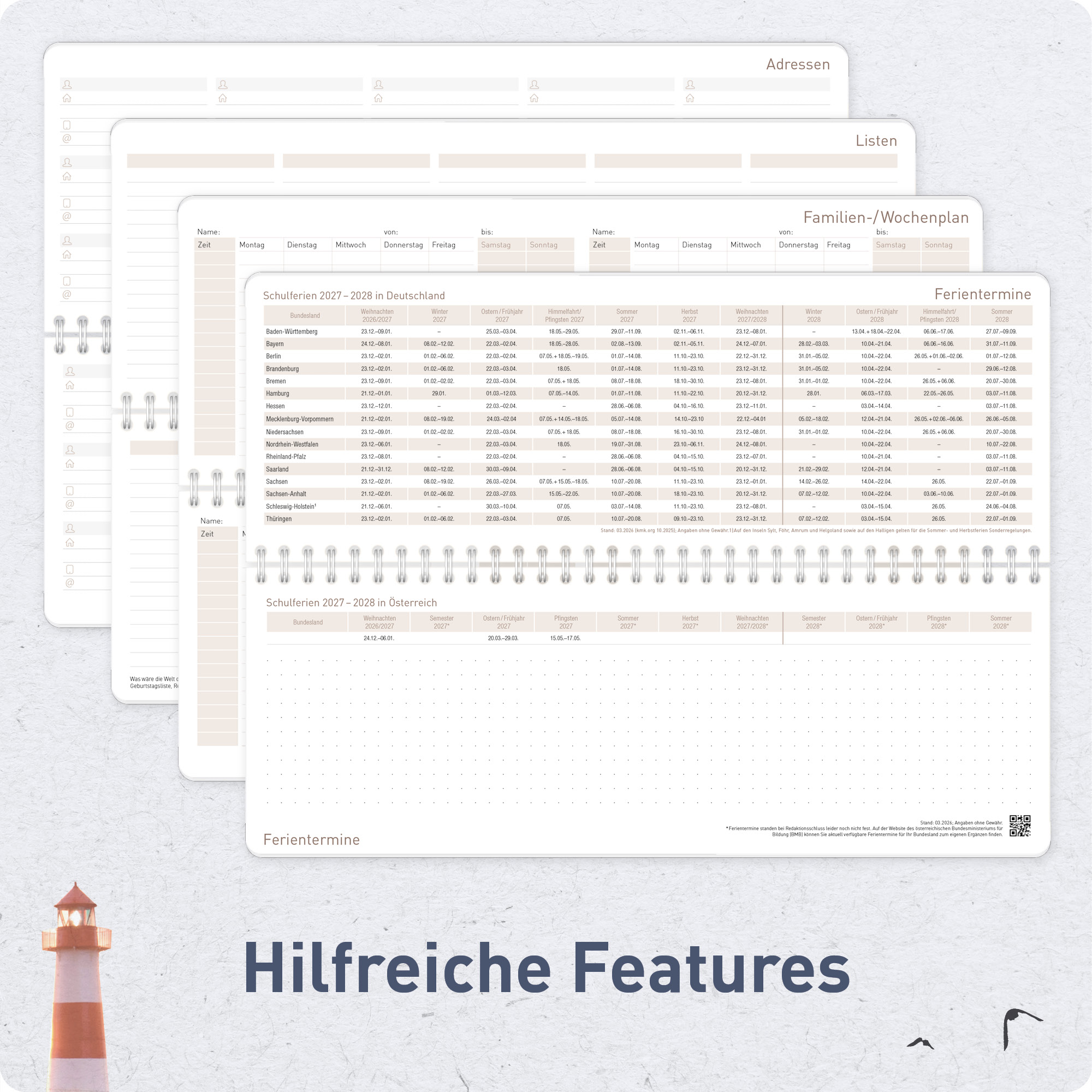 Artikelbild 5 des Artikels “Wochen-Tischkalender 2027 [Leuchtturm] “