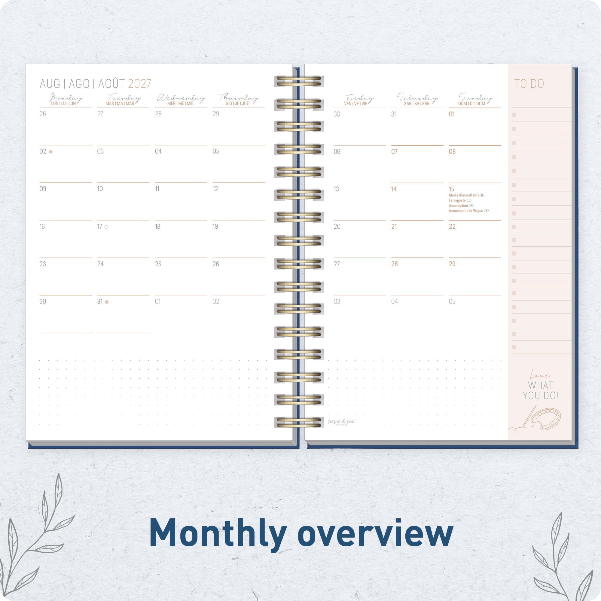 Artikelbild 5 des Artikels “Lieblings-Timer A5 2026/2027 A5 auf Englisch (+ IT/FR/ES) [Night Flower] “