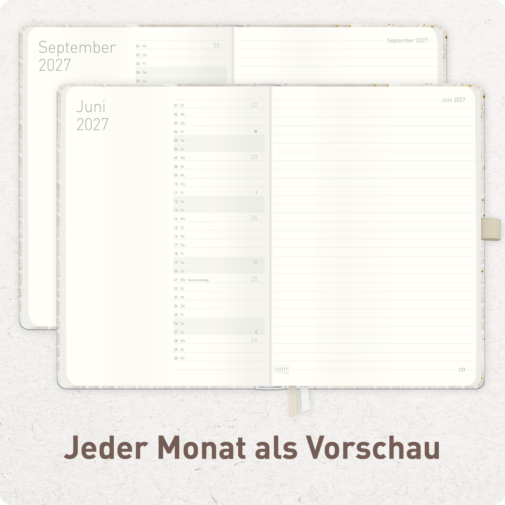 Artikelbild 5 des Artikels “Wochen-Notiz-Kalender A5 2027 [Sparkling Leaf] “