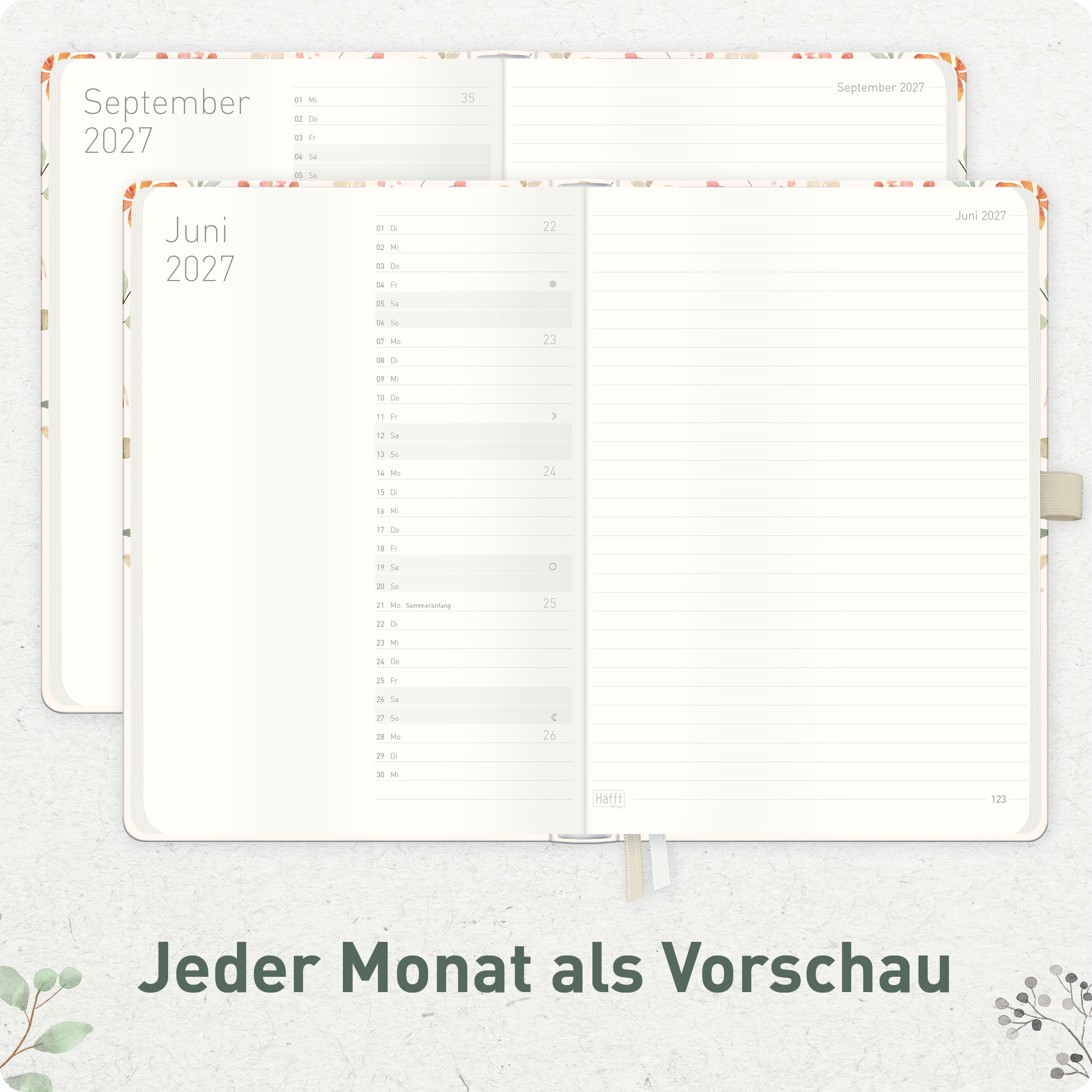 Artikelbild 5 des Artikels “Wochen-Notiz-Kalender A5 2027 [Wild Blossoms] “