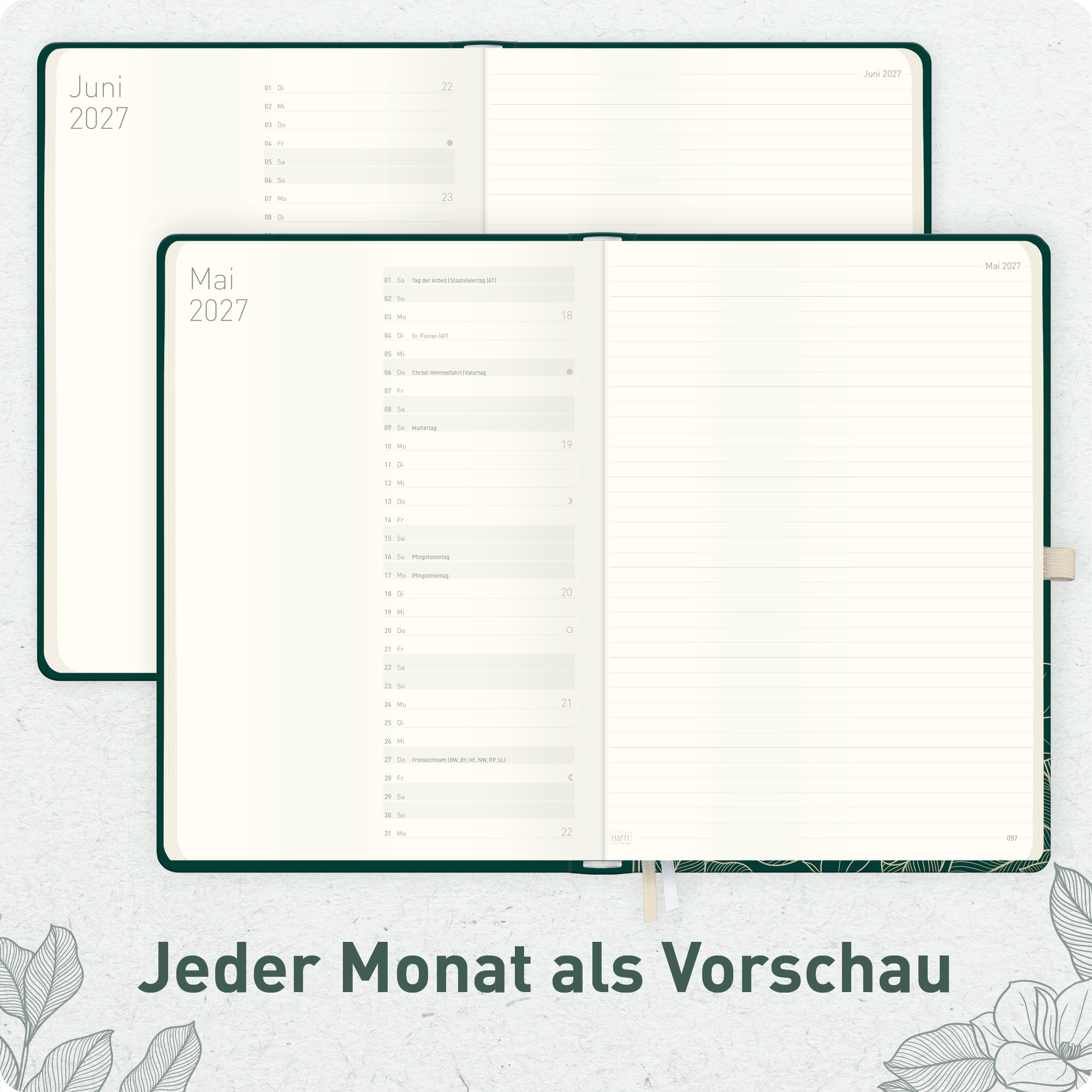 Artikelbild 5 des Artikels “Wochen-Notiz-Kalender A4 2027 [Golden Leaves] “