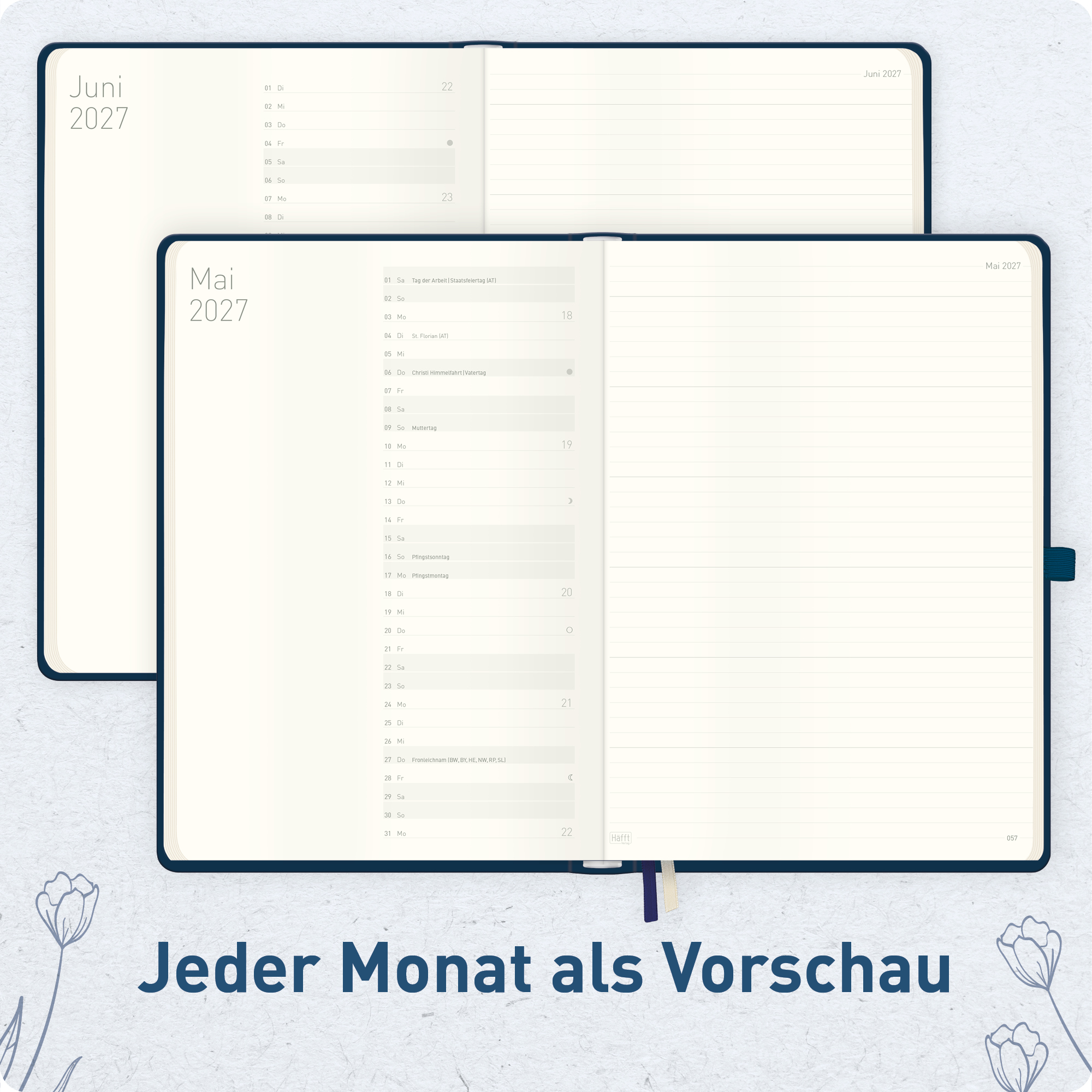 Artikelbild 5 des Artikels “Wochen-Notiz-Kalender A4 2027 [Night Flower] “
