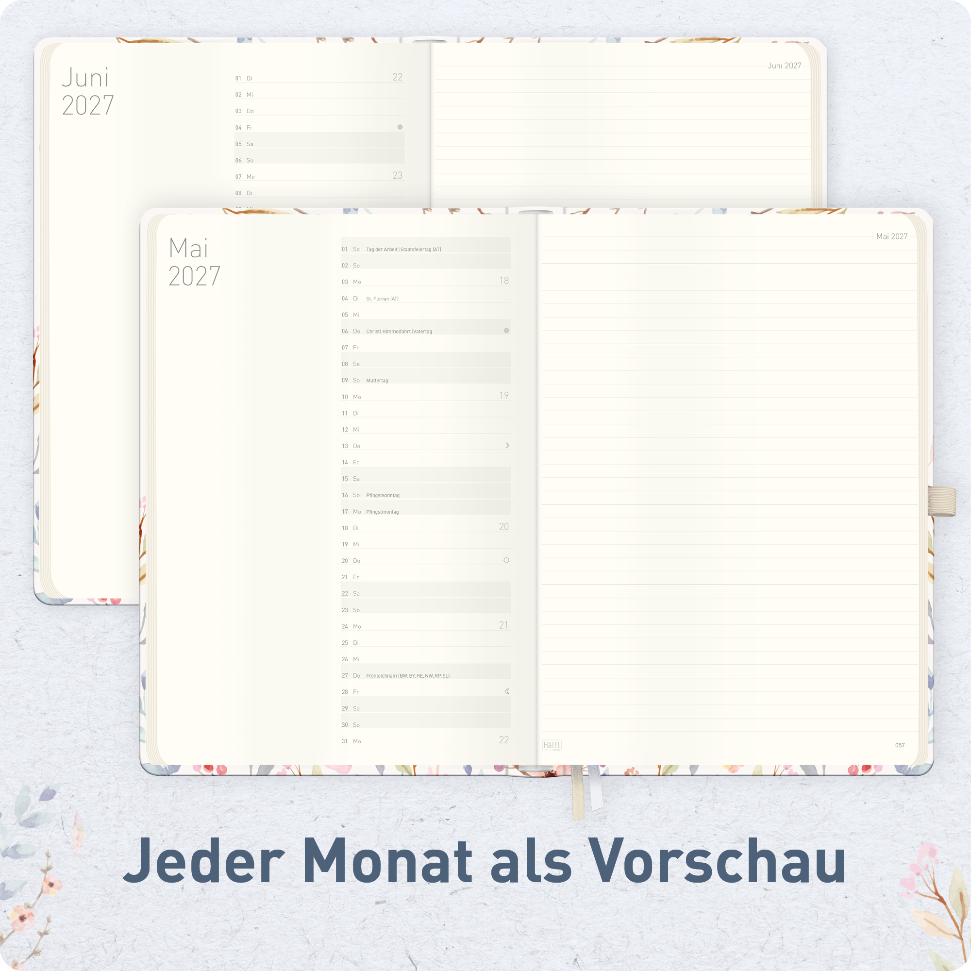 Artikelbild 5 des Artikels “Wochen-Notiz-Kalender A4 2027 [Sweet Flowers] “