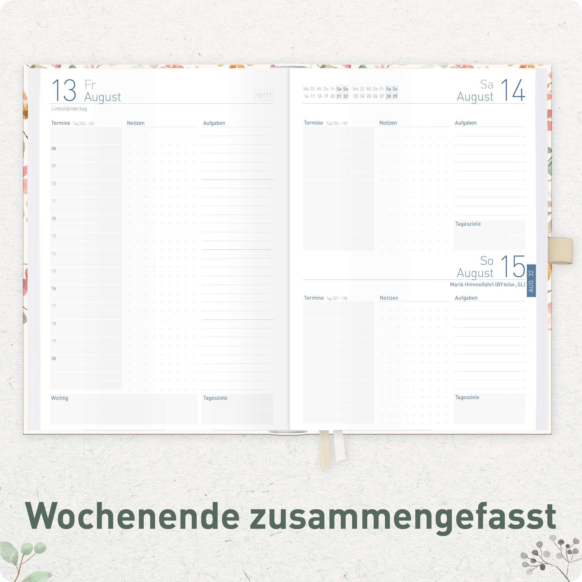 Artikelbild 5 des Artikels “Organizer Day by Day A5 2027 [Wild Blossoms] “