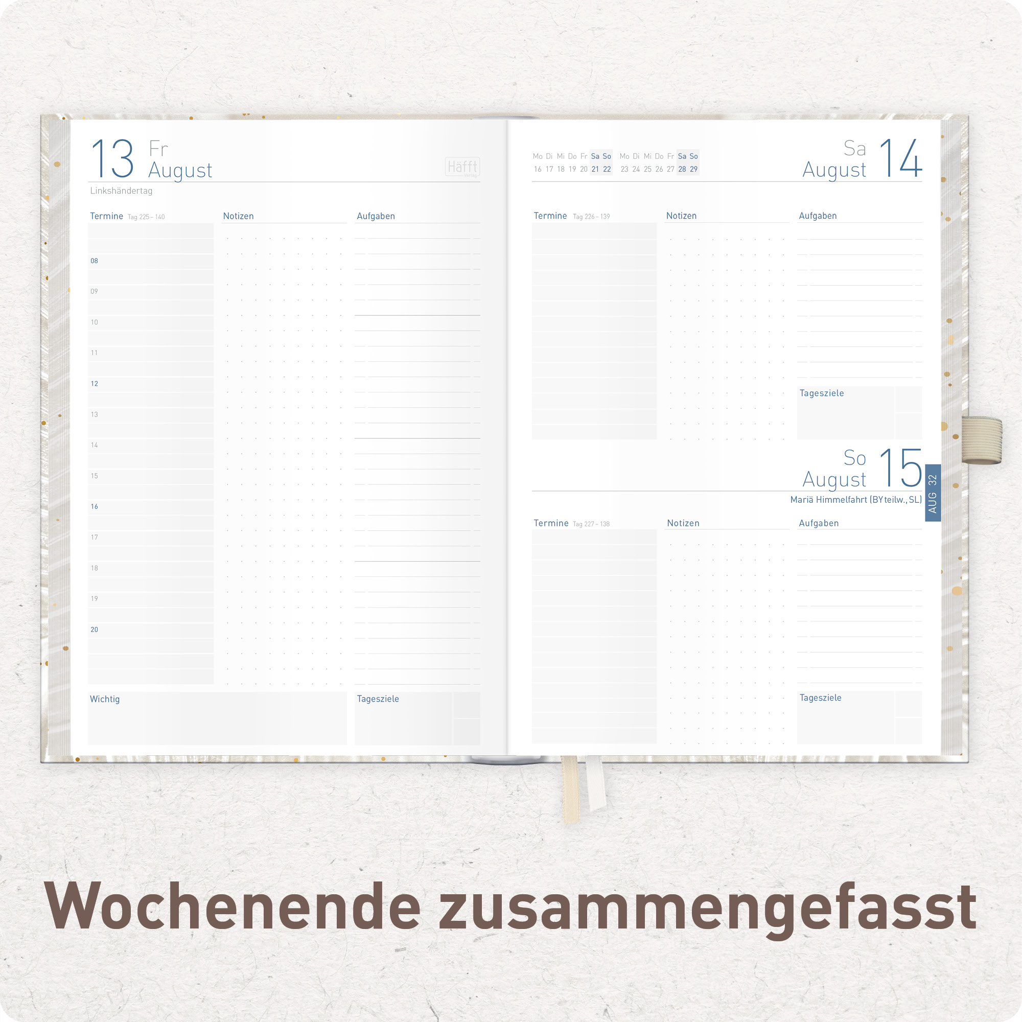 Artikelbild 5 des Artikels “Organizer Day by Day Deluxe A5 2027 [Sparkling Leaf] “