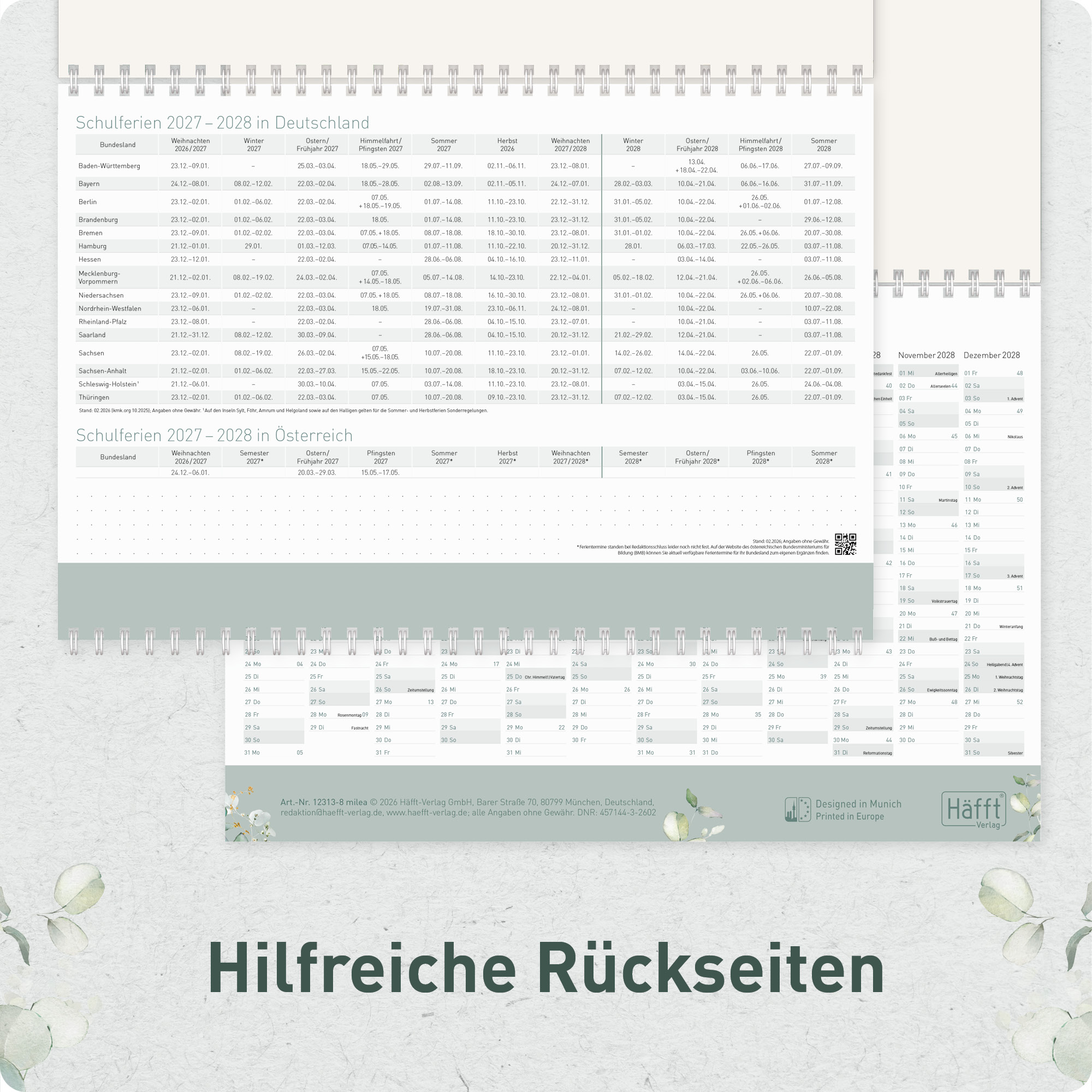 Artikelbild 5 des Artikels “3-Monatskalender 2027 [Minty Leaves] “
