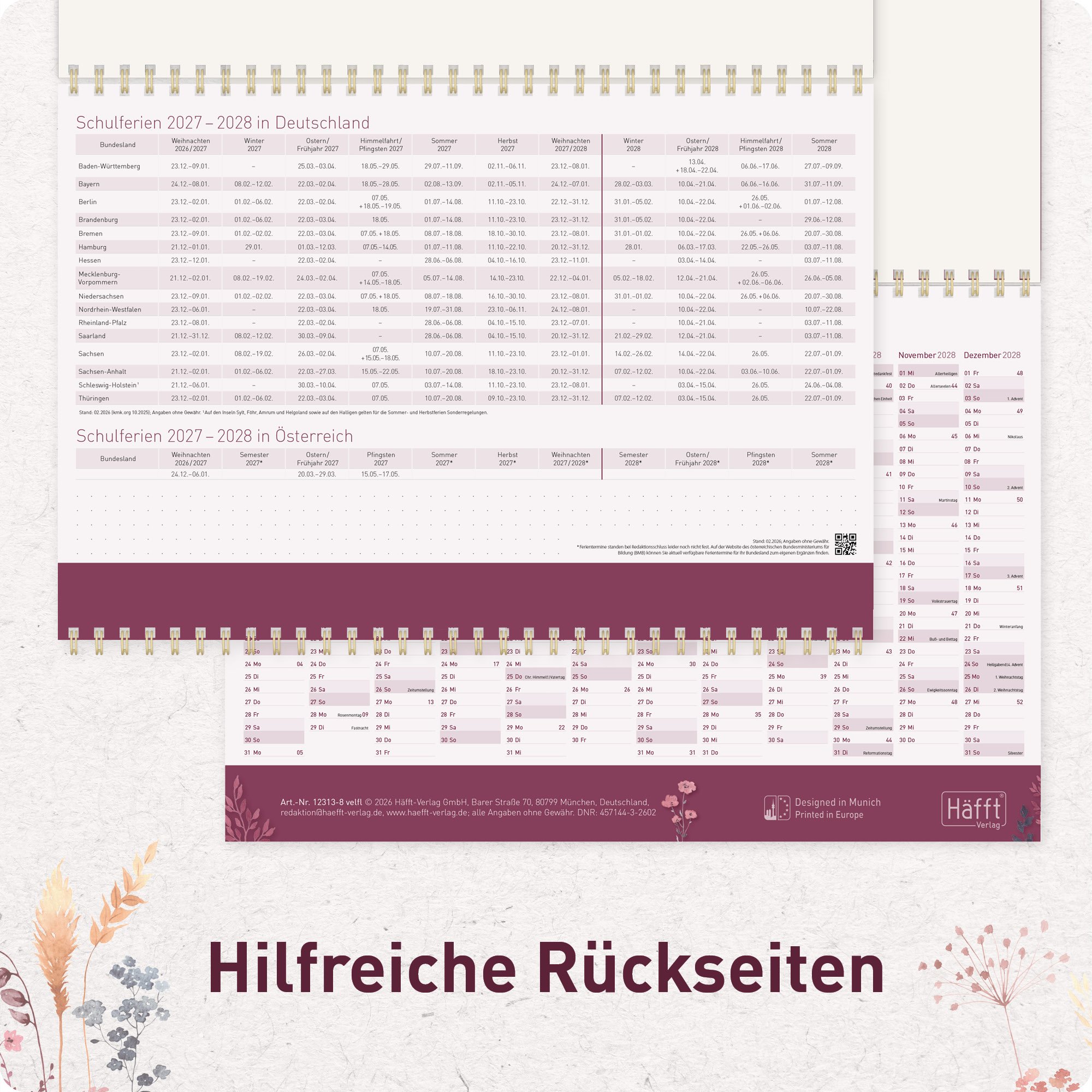 Artikelbild 5 des Artikels “3-Monatskalender 2027 [Velvet Flowers] “