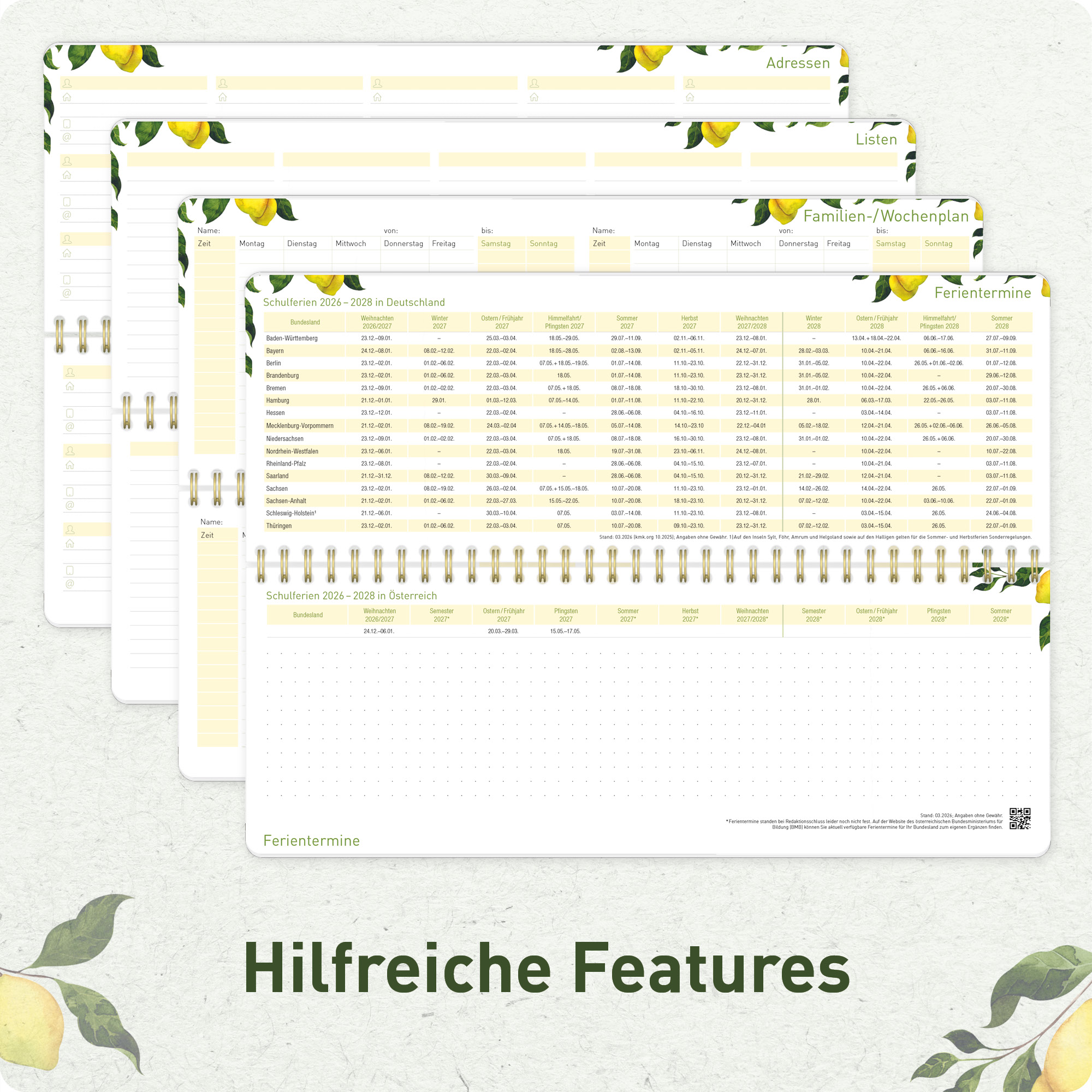 Artikelbild 5 des Artikels “Wochen-Tischkalender 2027 mit Aufsteller [Lemon Times] “