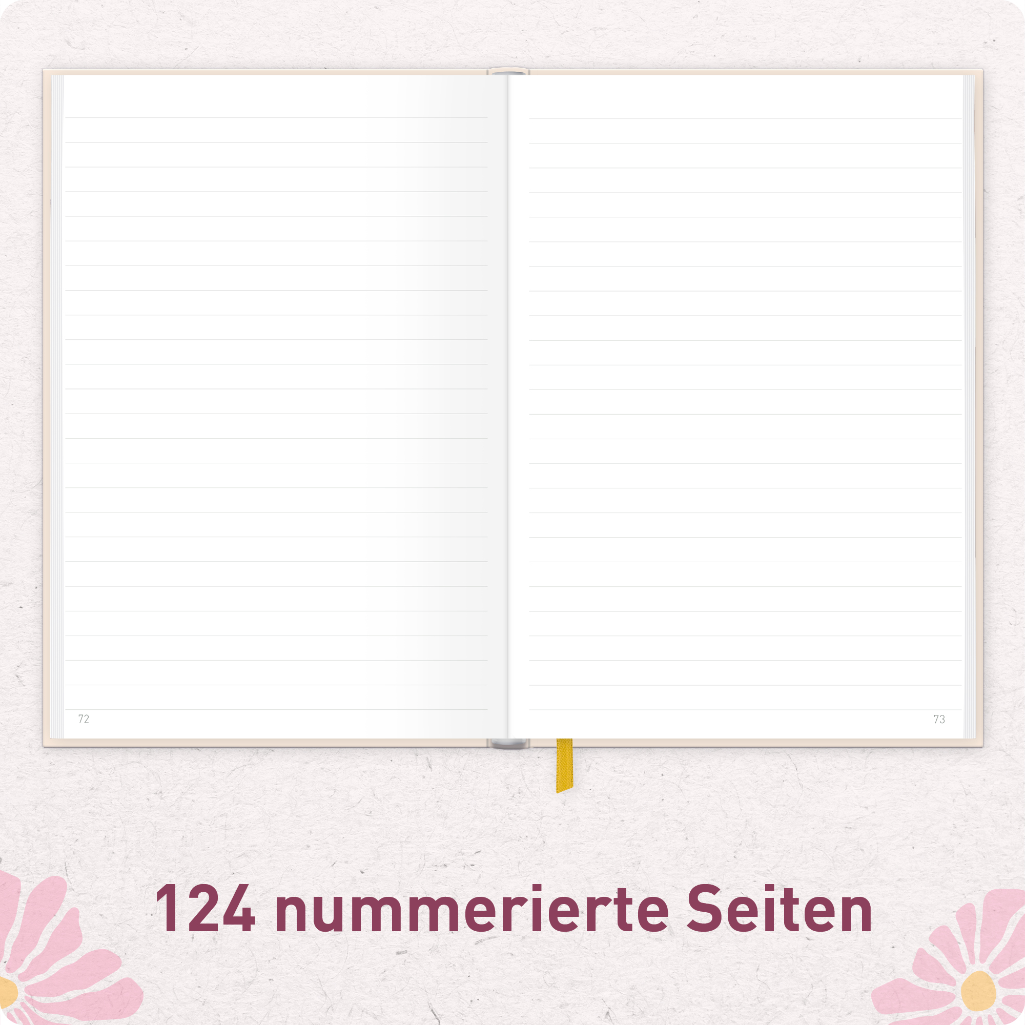 Artikelbild 5 des Artikels “paper&you Notizbuch A5 liniert [Pink Flowers] “