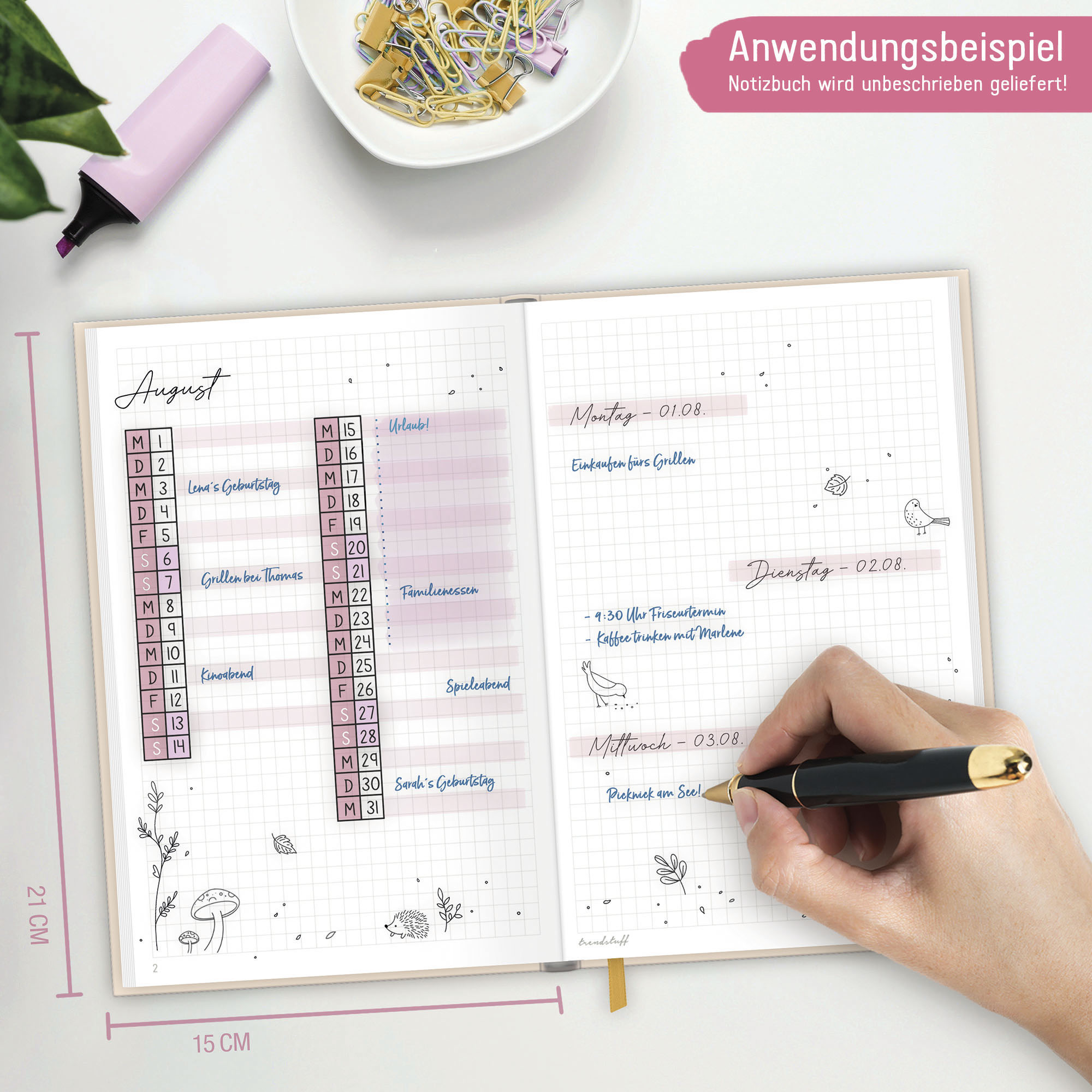 Artikelbild 5 des Artikels “Notizbuch kariert A5 