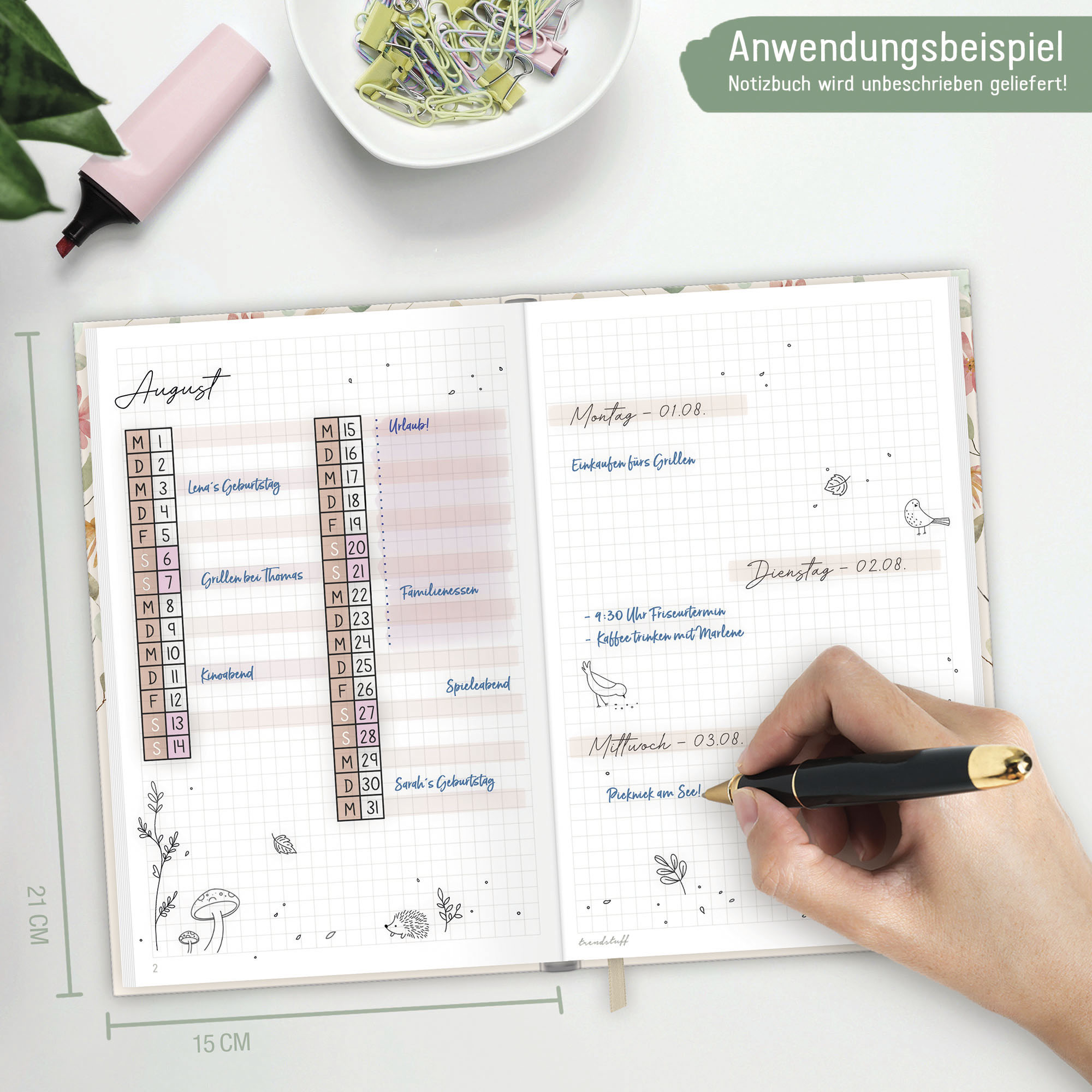 Artikelbild 5 des Artikels “Notizbuch kariert A5 