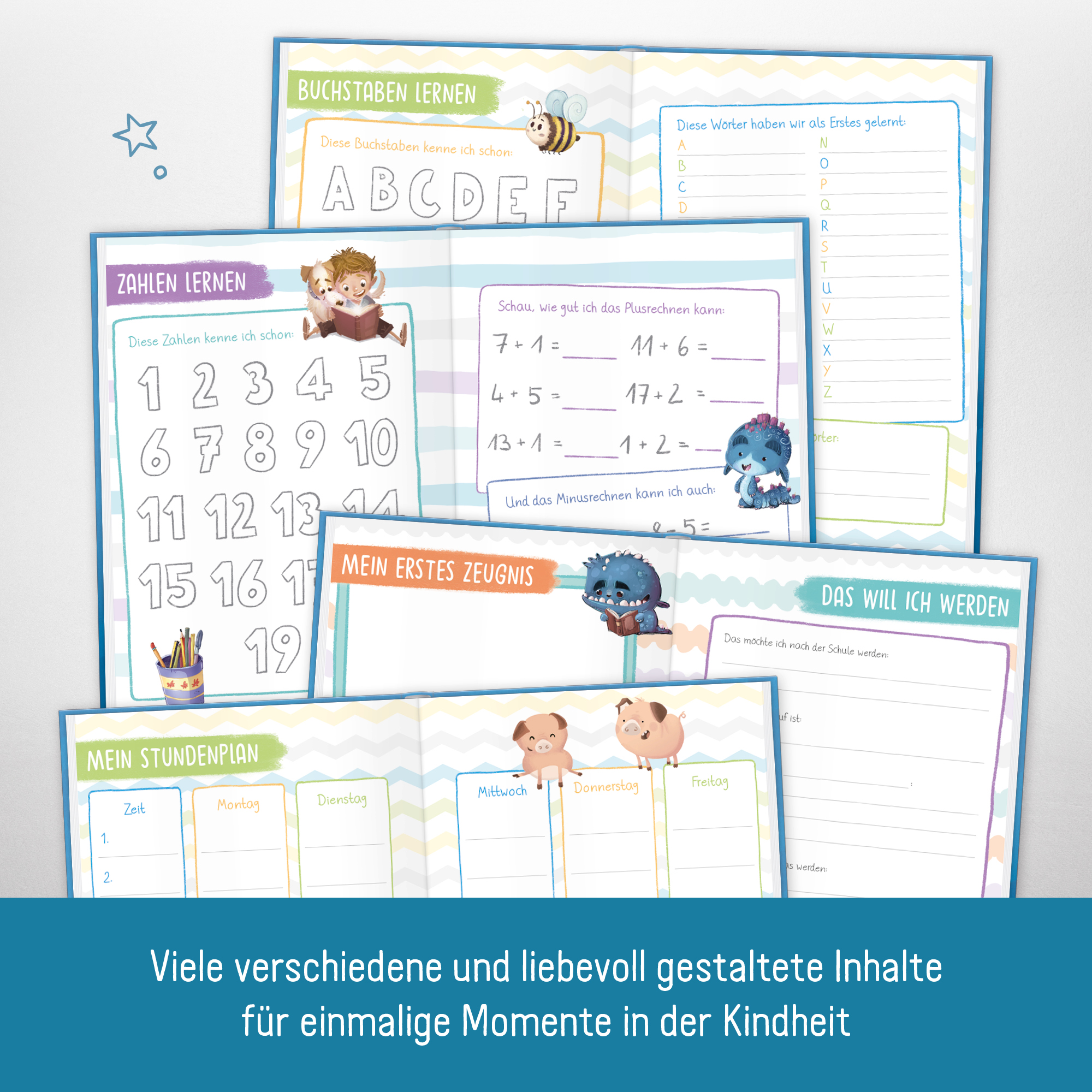 Artikelbild 5 des Artikels “Endlich Schulkind A5 zur Einschulung [Dino] “