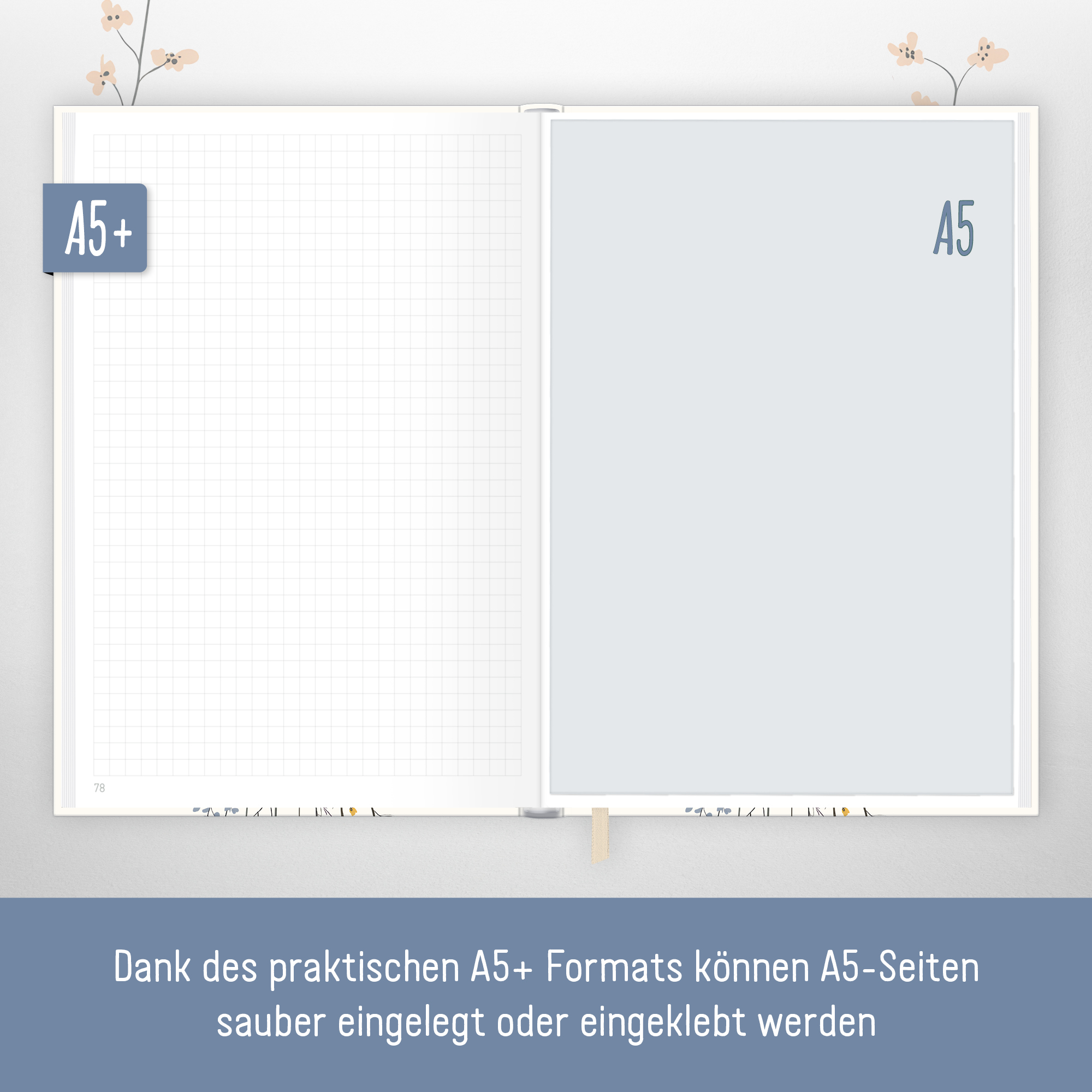 Artikelbild 5 des Artikels “Notizbuch Classic kariert A5+  [Flower Joy] “