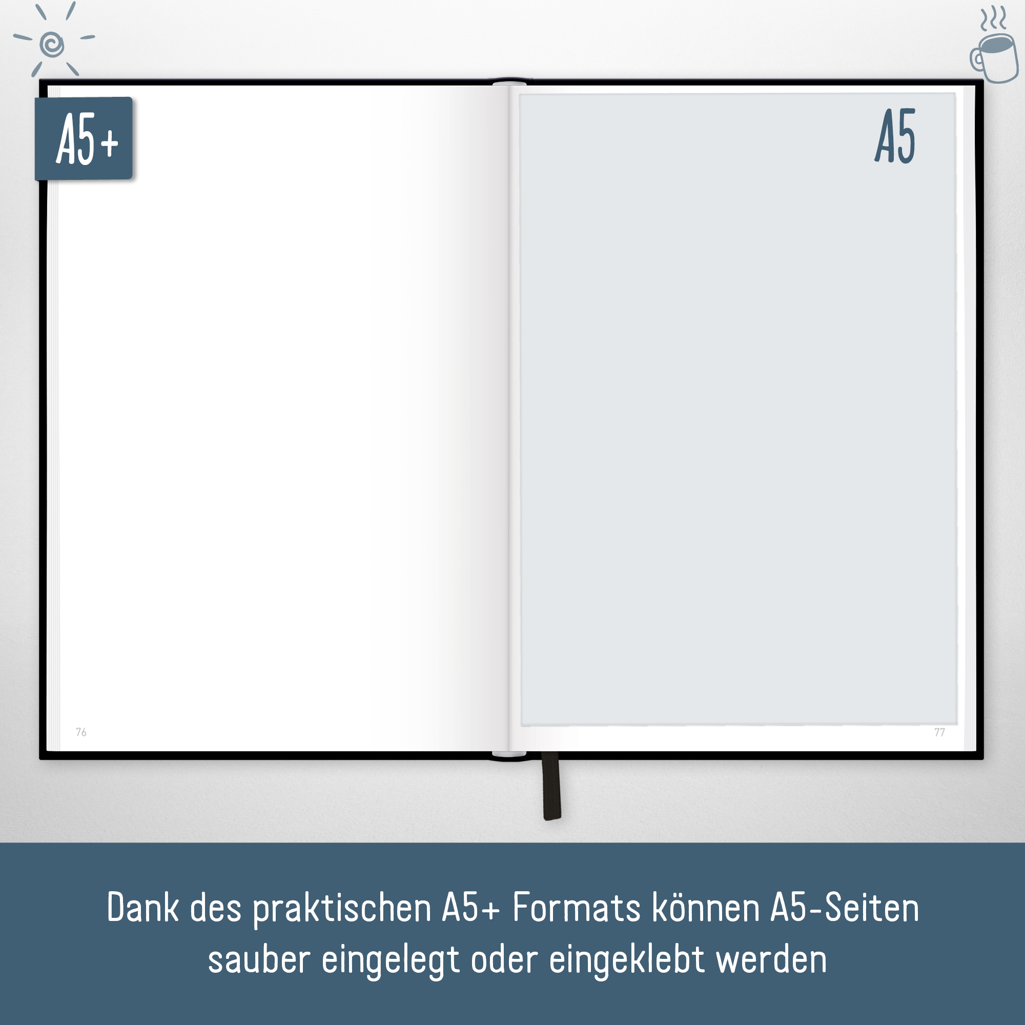 Artikelbild 5 des Artikels “Notizbuch Classic A5+ blanko [Black Edition] “