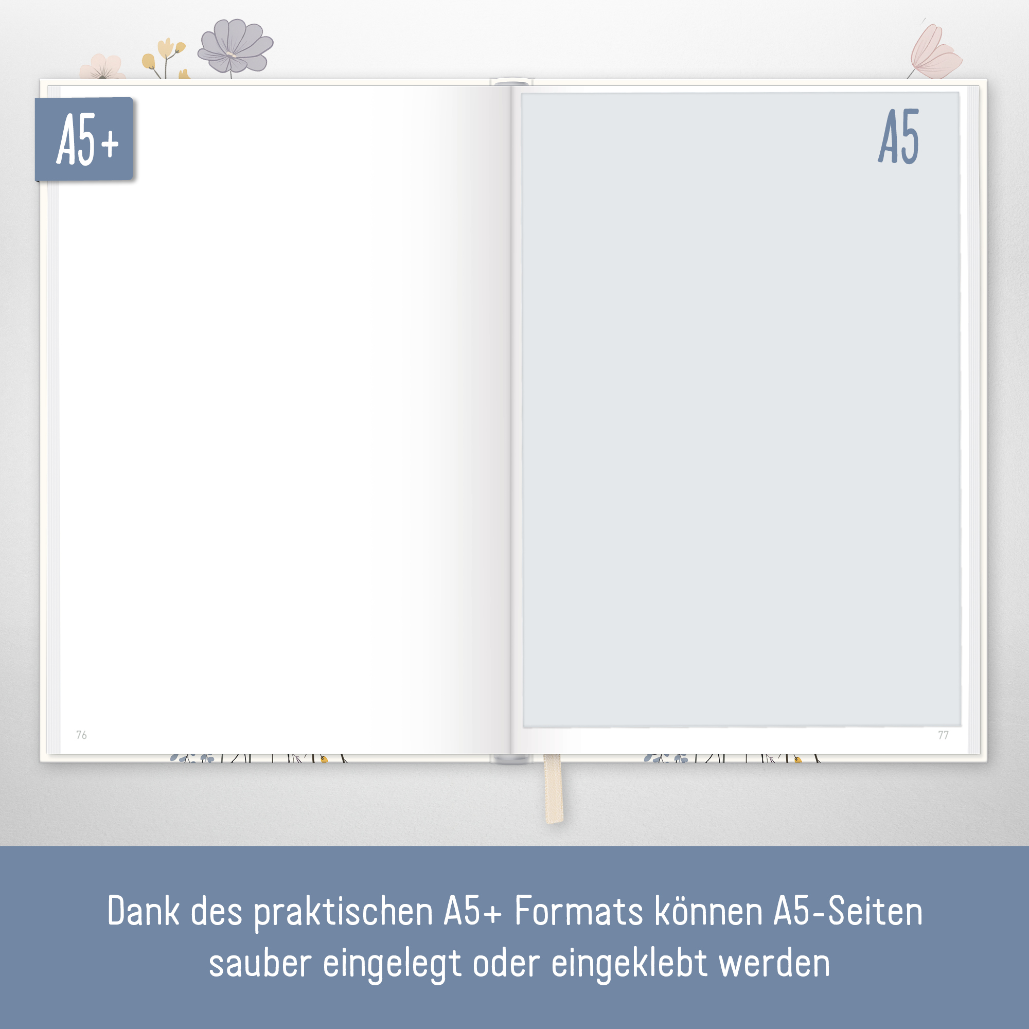 Artikelbild 5 des Artikels “Notizbuch Classic A5+ blanko [Flower Joy] “