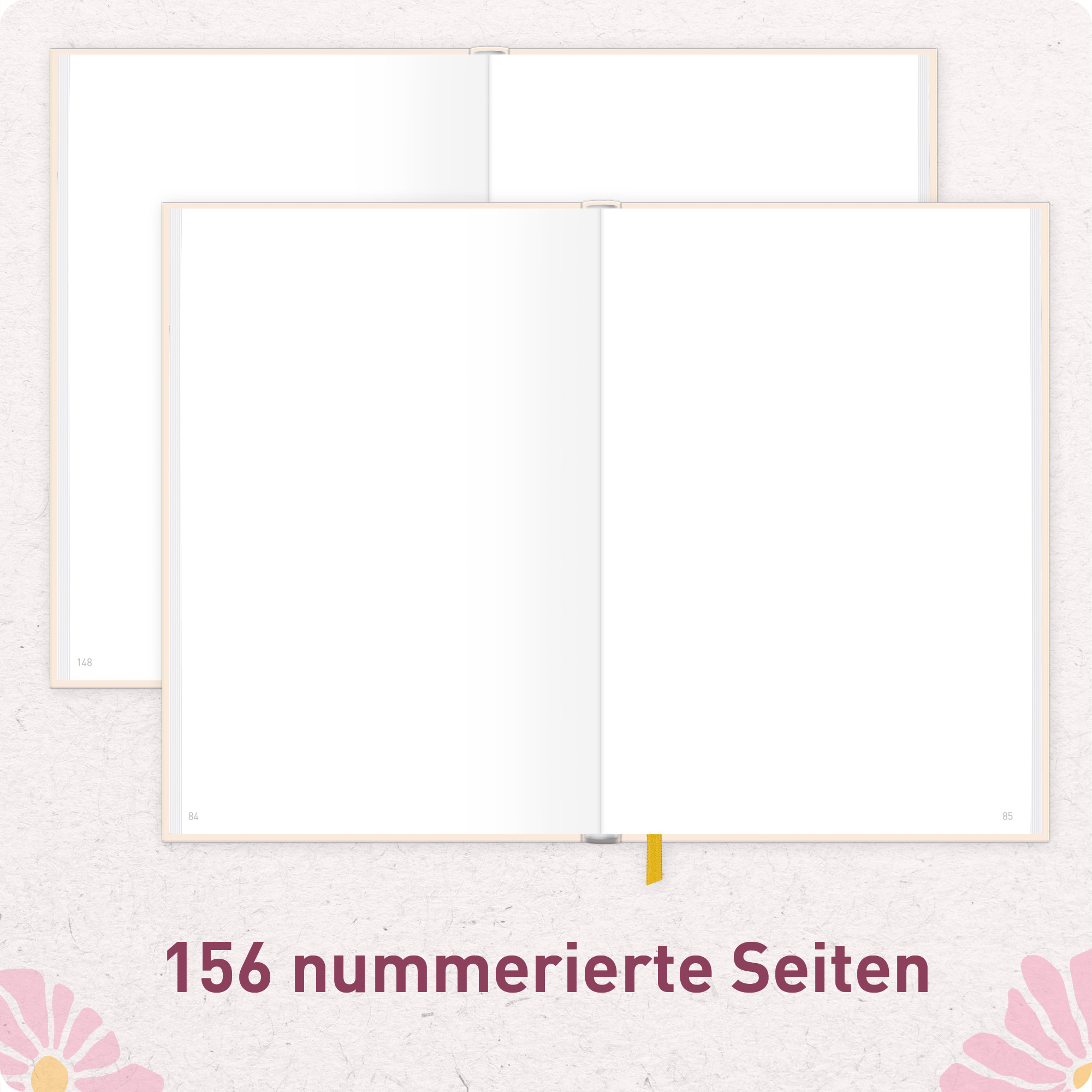 Artikelbild 5 des Artikels “paper&you Notizbuch A5+ blanko [Pink Flowers] “