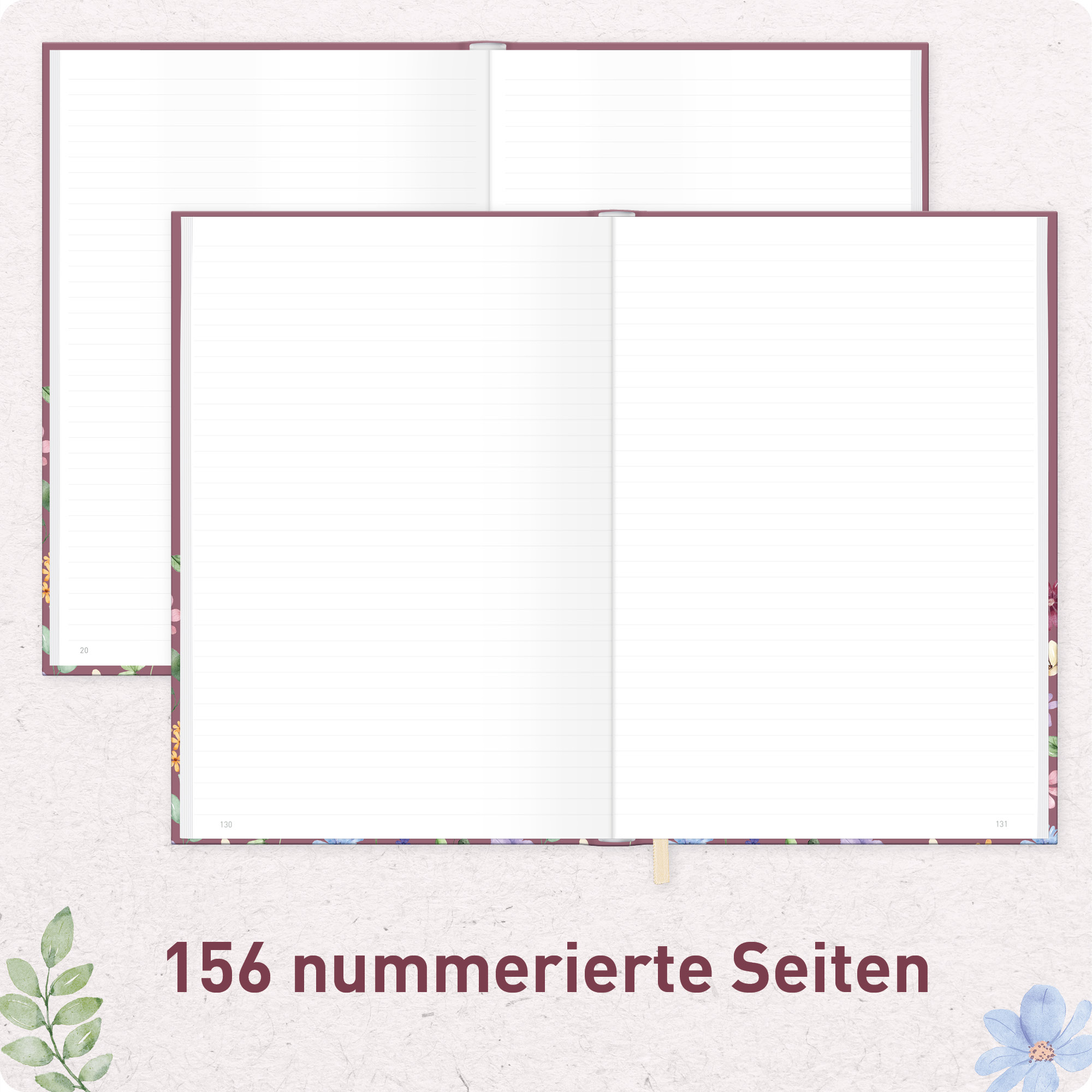 Artikelbild 5 des Artikels “paper&you Notizbuch A4+ liniert [Berry Blossoms] “