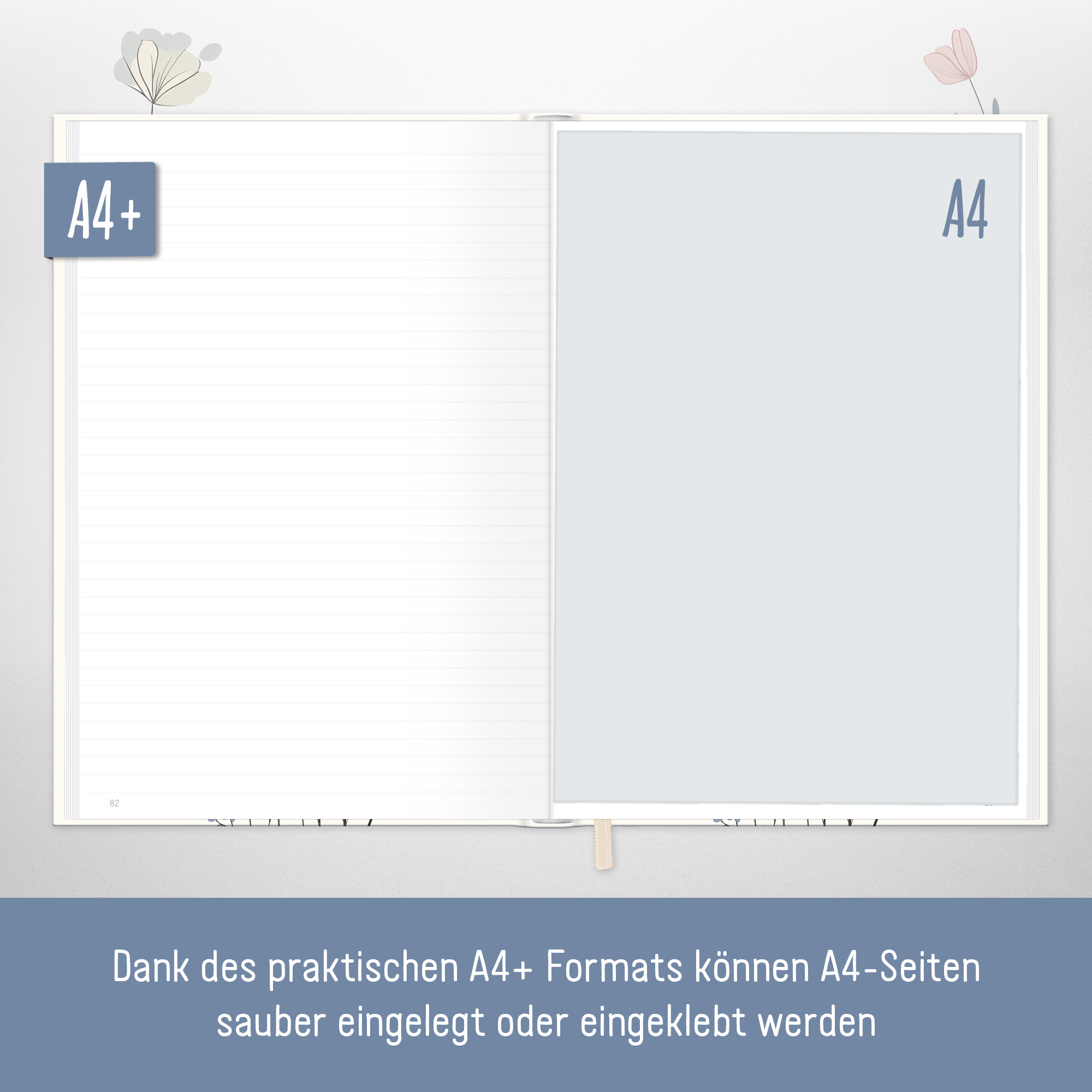 Artikelbild 5 des Artikels “paper&you Notizbuch A4+ liniert [Flower Joy] “