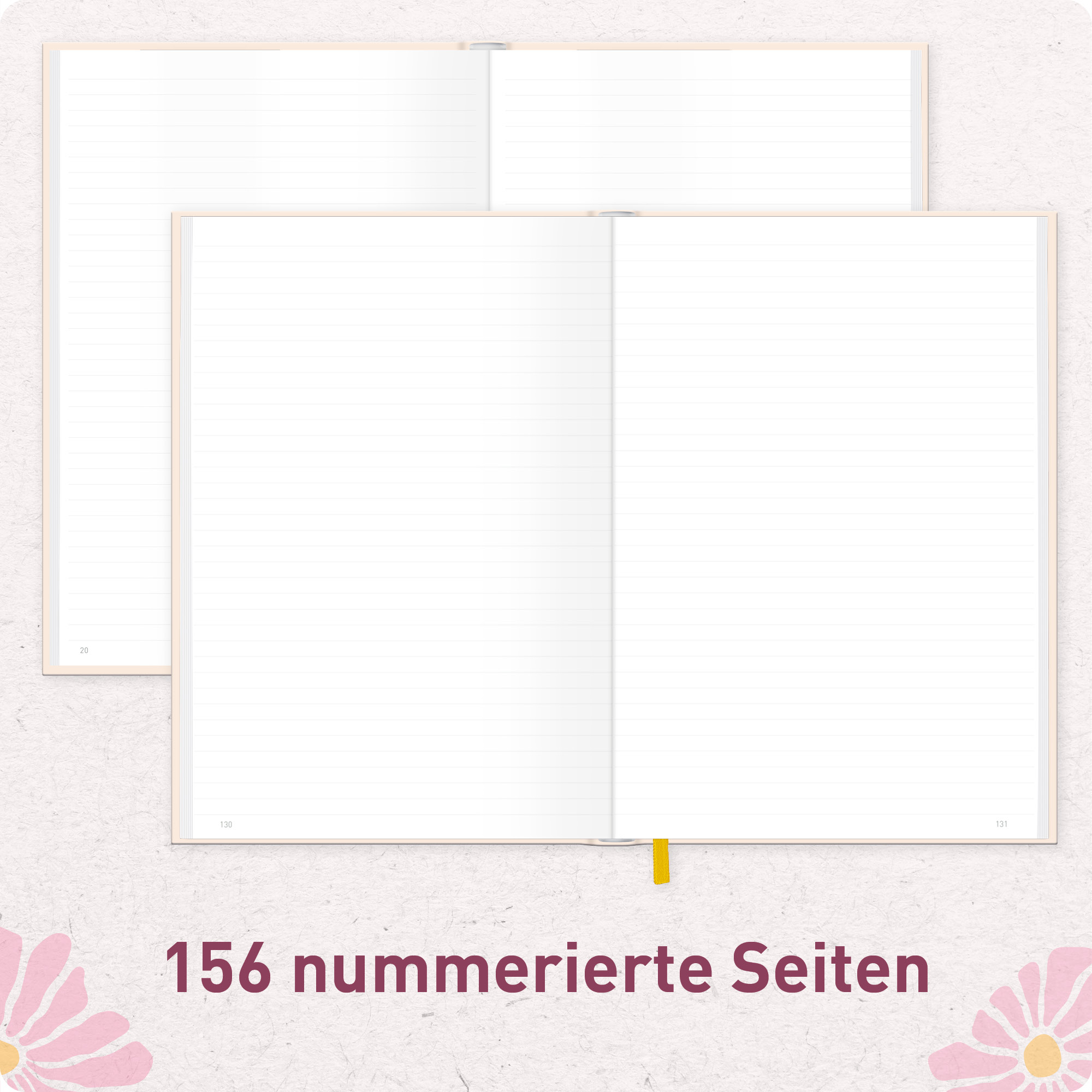 Artikelbild 5 des Artikels “paper&you Notizbuch A4+ liniert [Pink Flowers] “