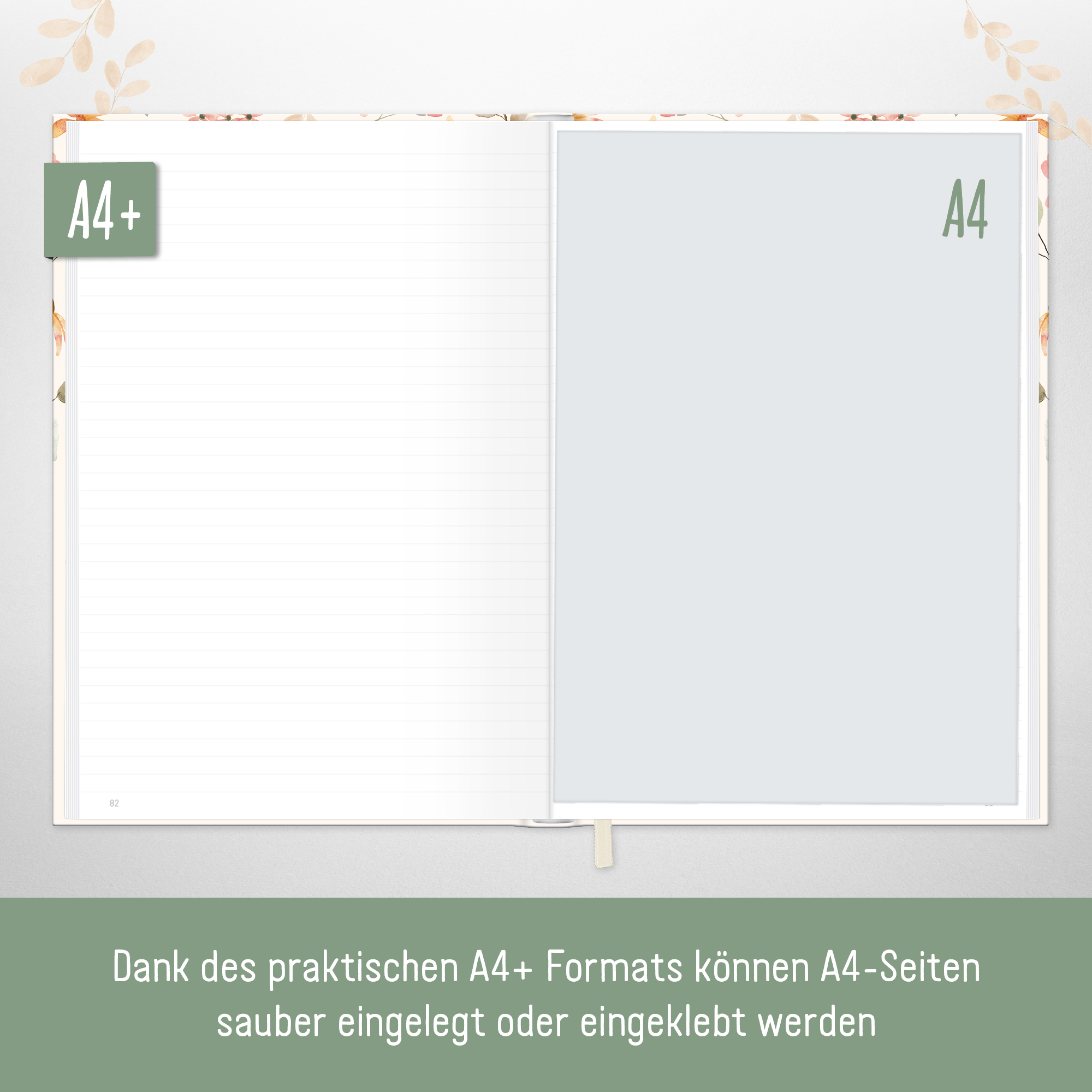 Artikelbild 5 des Artikels “paper&you Notizbuch A4+ liniert [Wild Blossoms] “