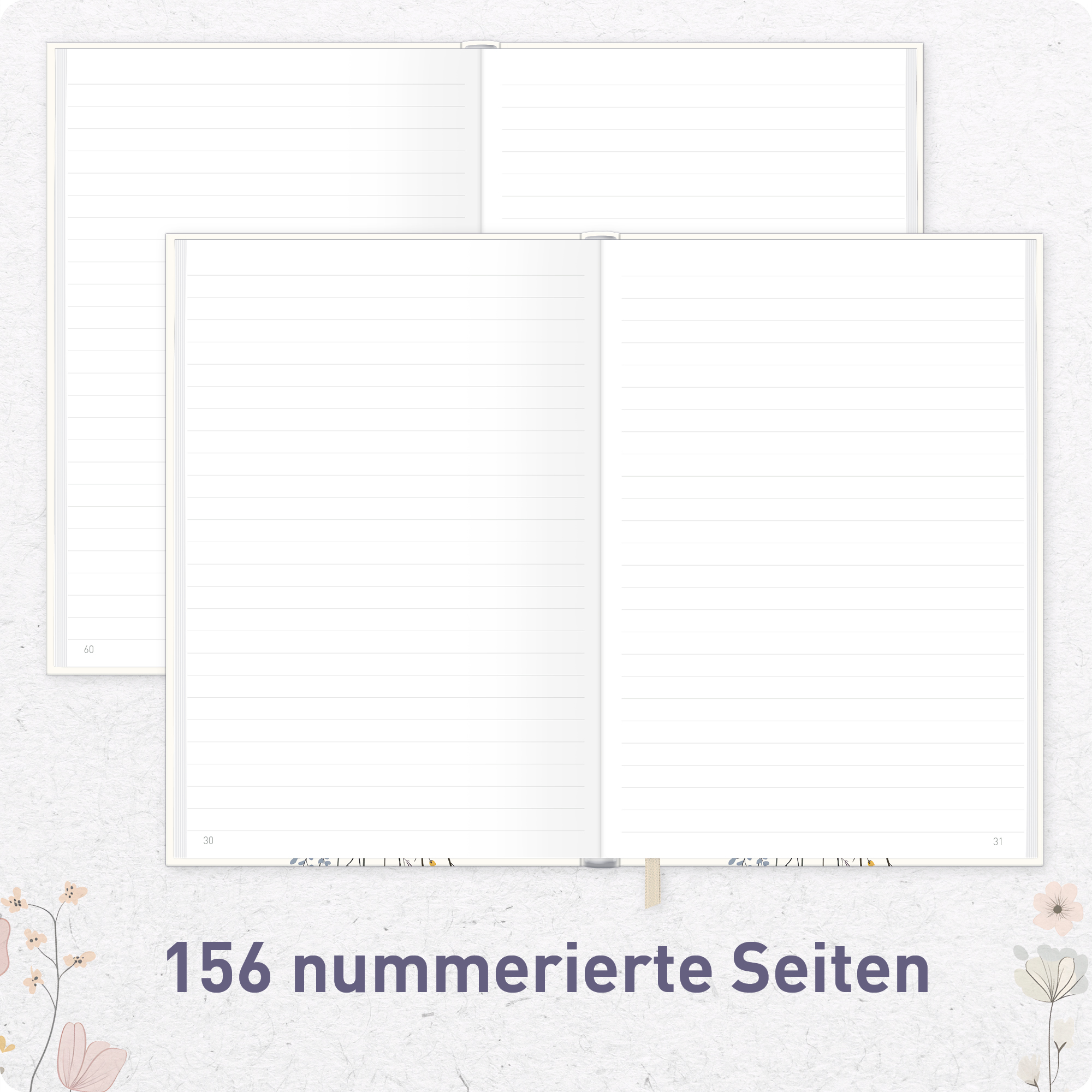 Artikelbild 5 des Artikels “paper&you Notizbuch Classic A5+ liniert [Flower Joy] “