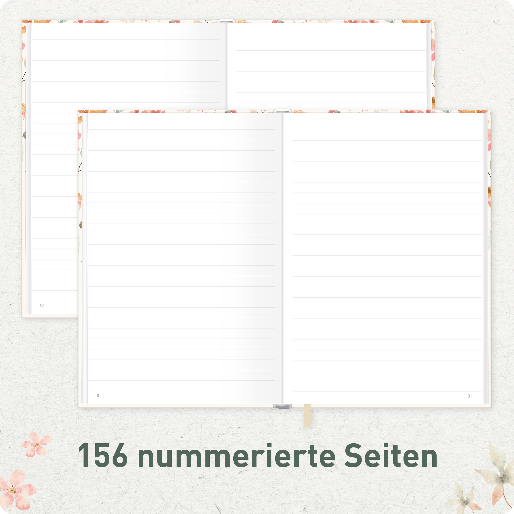 Artikelbild 5 des Artikels “paper&you Notizbuch Classic A5+ liniert [Wild Blossoms] “
