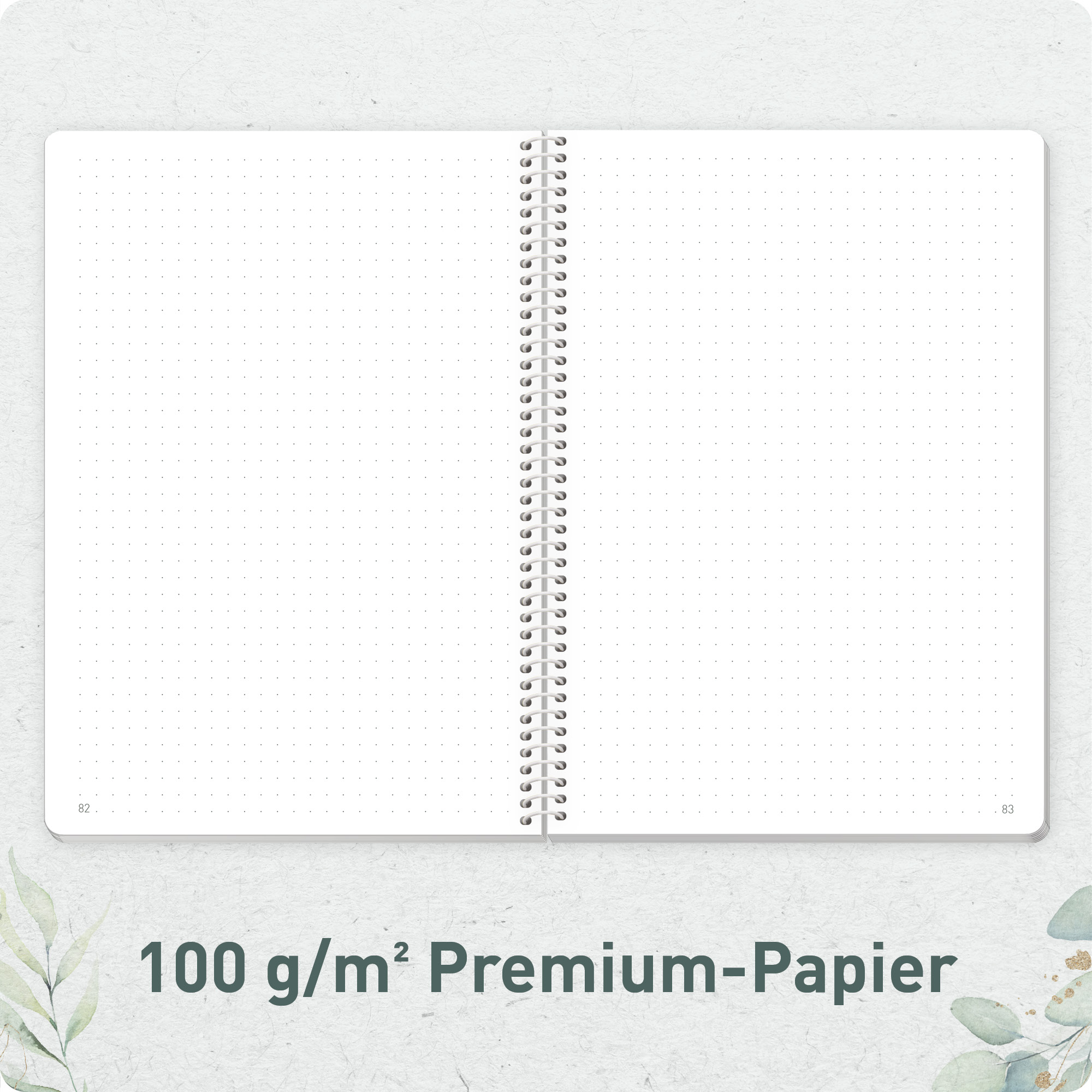 Artikelbild 5 des Artikels “Bullet Journal dotted A5 mit Spiralbindung [Blattgold] “