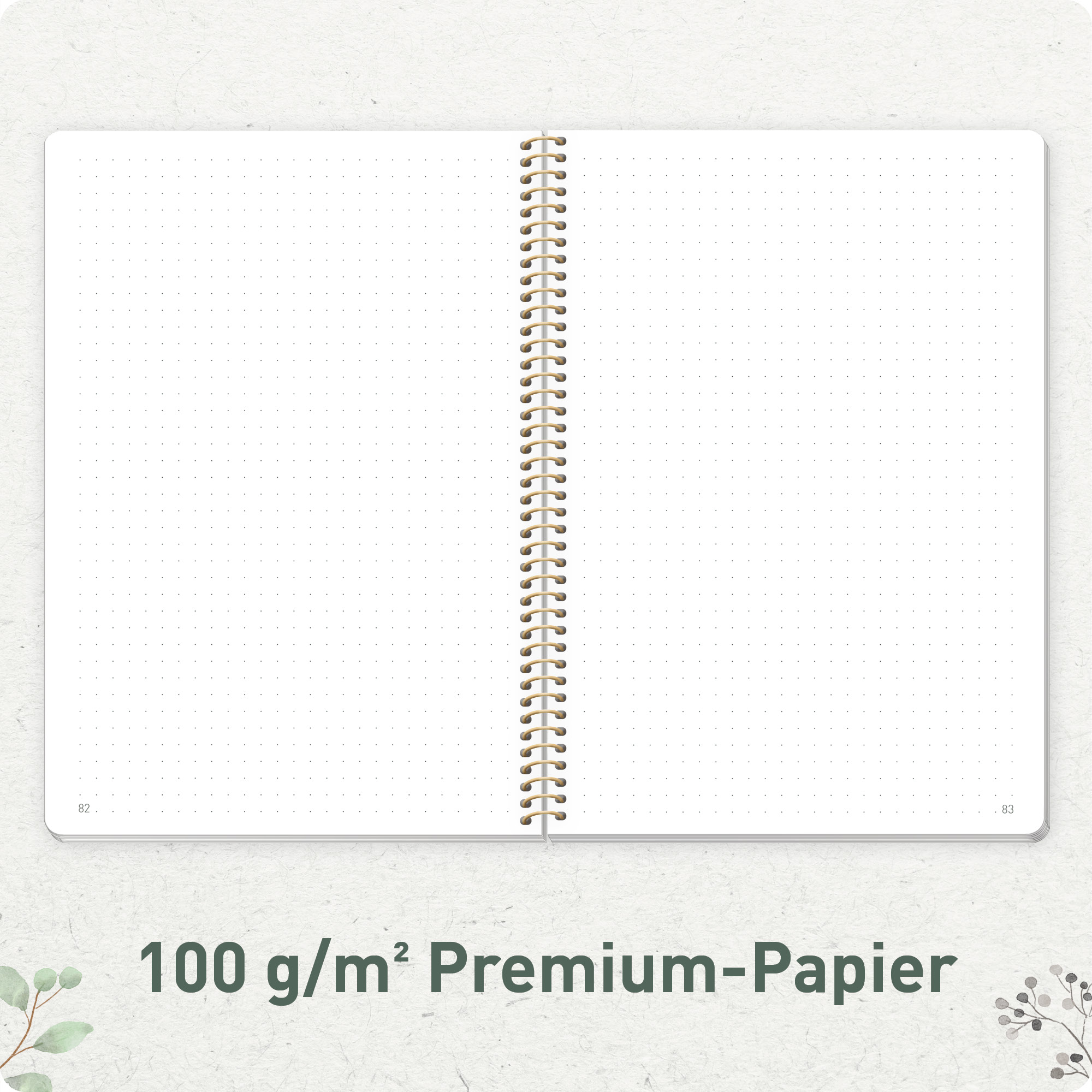 Artikelbild 5 des Artikels “Bullet Journal dotted A5 mit Spiralbindung [Wild Blossoms] “