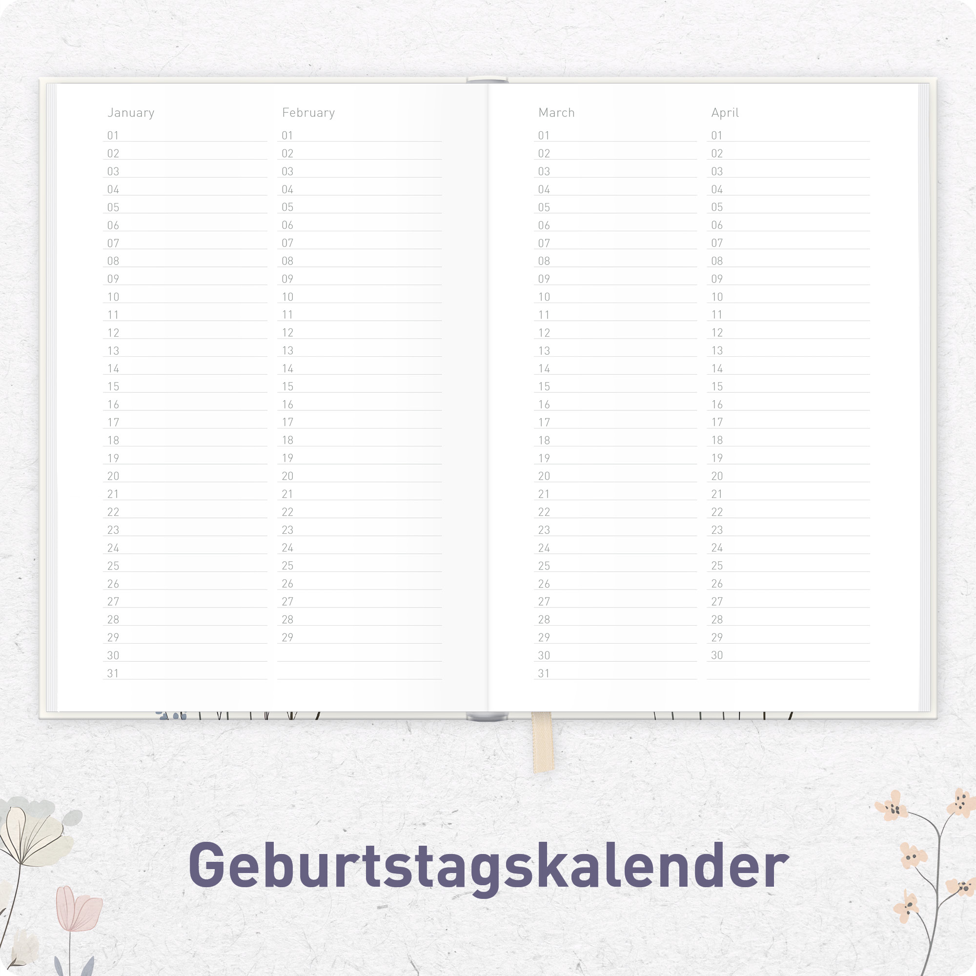 Artikelbild 5 des Artikels “paper&you Adressbuch A6 [Flower Joy] “